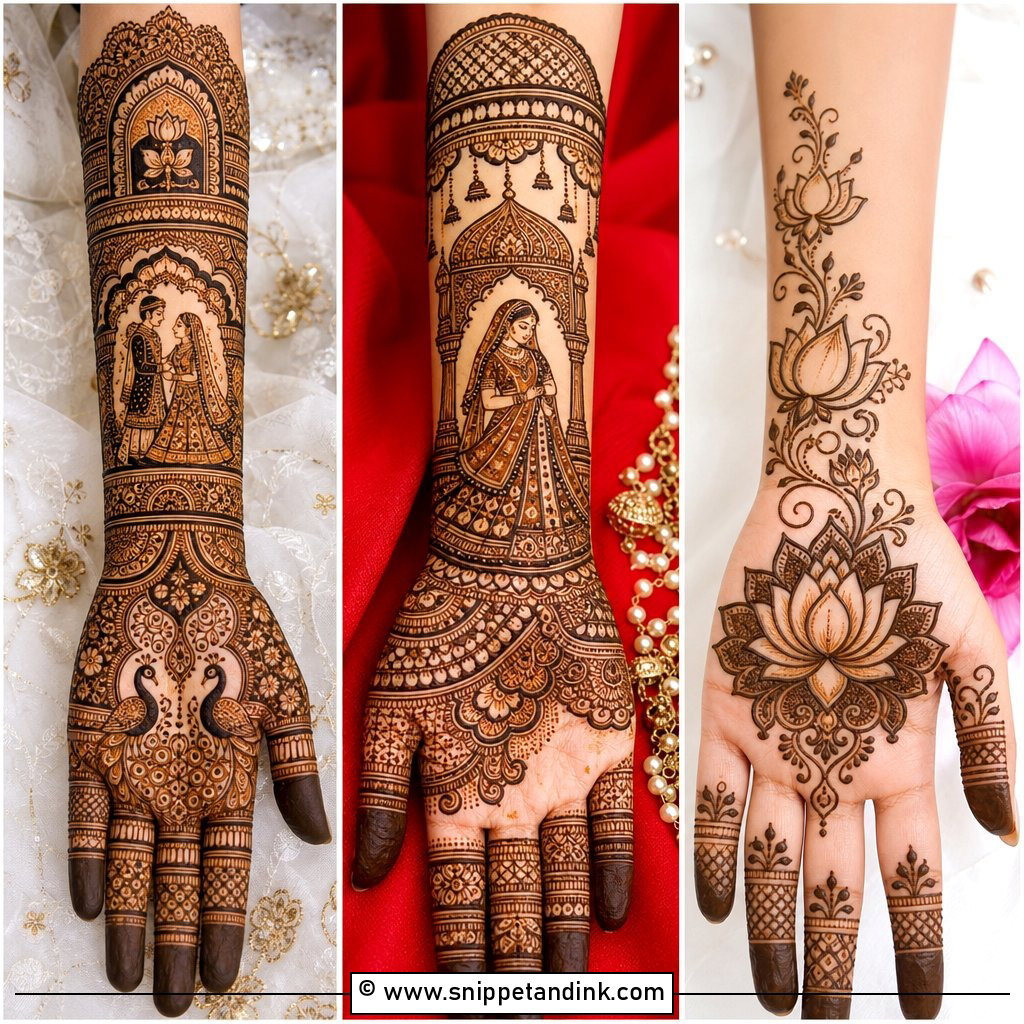 25 Bridal Front Hand Mehndi Designs for Elegant Brides