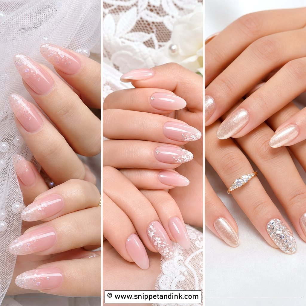 25 Bridal Gel Nails Chic Wedding Manicures Brides Love