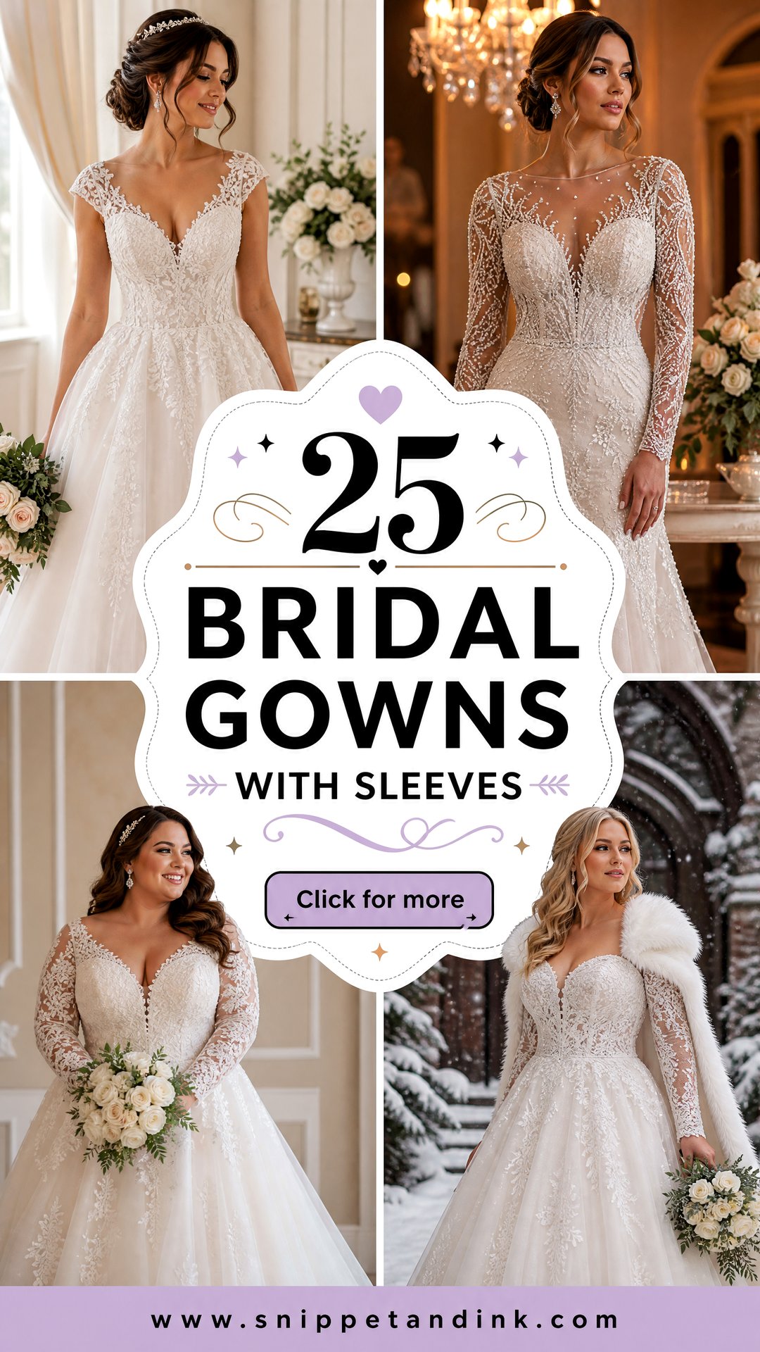 25 Bridal Gowns with Sleeves for Chic Confident Brides - 25 Bridal Gowns with Sleeves for Chic, Confident Brides