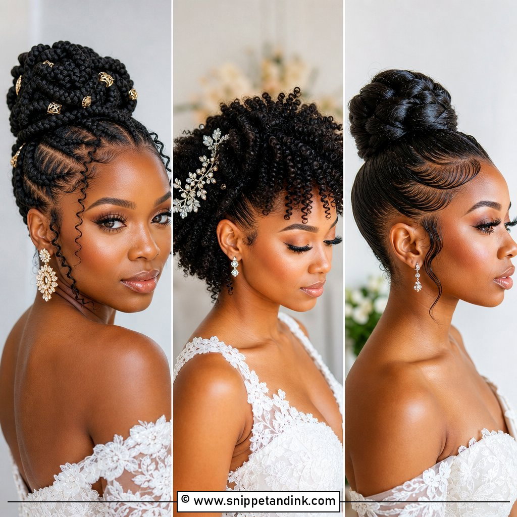25 Bridal Hair Black Women Ideas for Stunning Brides