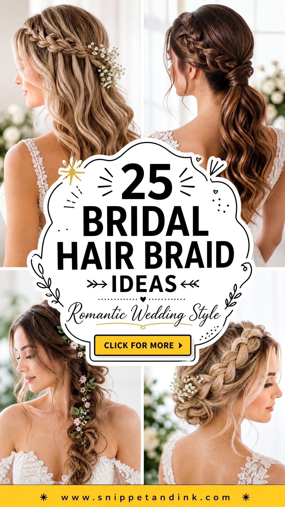 25 Bridal Hair Braid Ideas for Romantic Wedding Style - 25 Bridal Hair Braid Ideas for Romantic Wedding Style