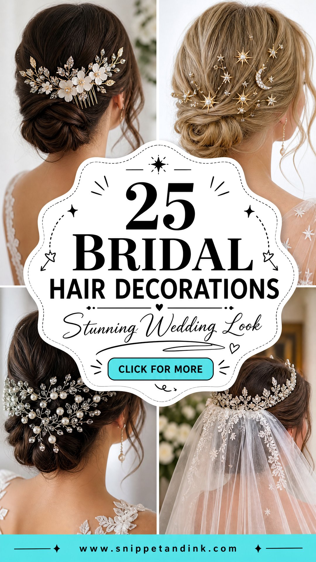 25 Bridal Hair Decorations for a Stunning Wedding Look - 25 Bridal Hair Decorations for a Stunning Wedding Look