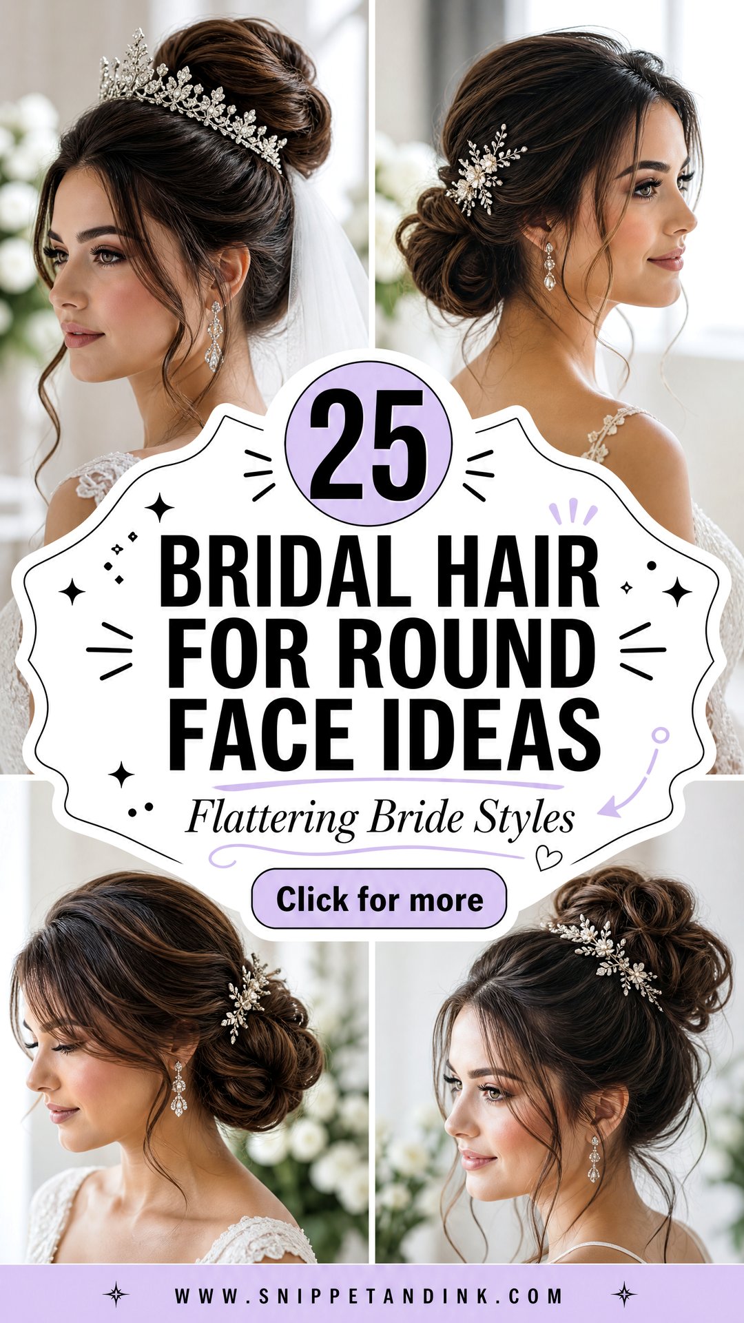 25 Bridal Hair for Round Face Ideas That Flatter Brides - 25 Bridal Hair for Round Face Ideas That Flatter Brides
