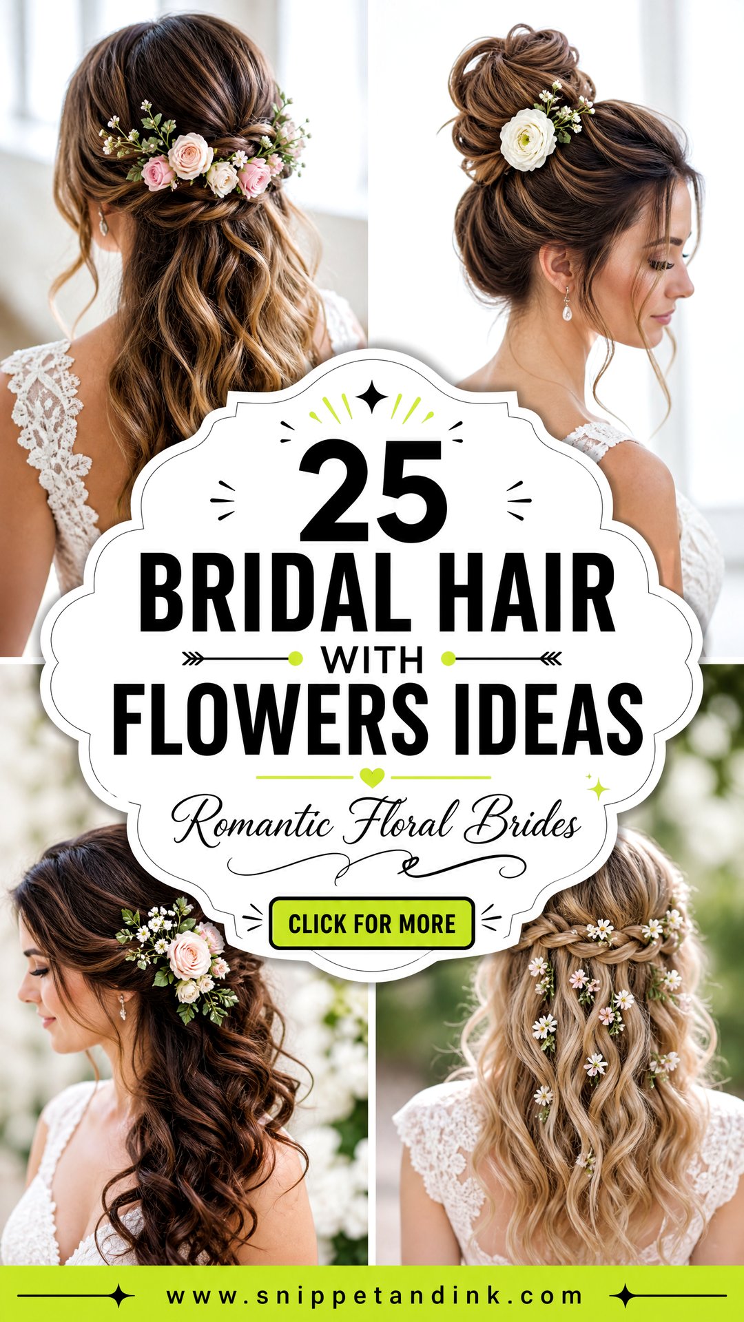 25 Bridal Hair with Flowers Ideas for Romantic Brides - 25 Bridal Hair with Flowers Ideas for Romantic Brides