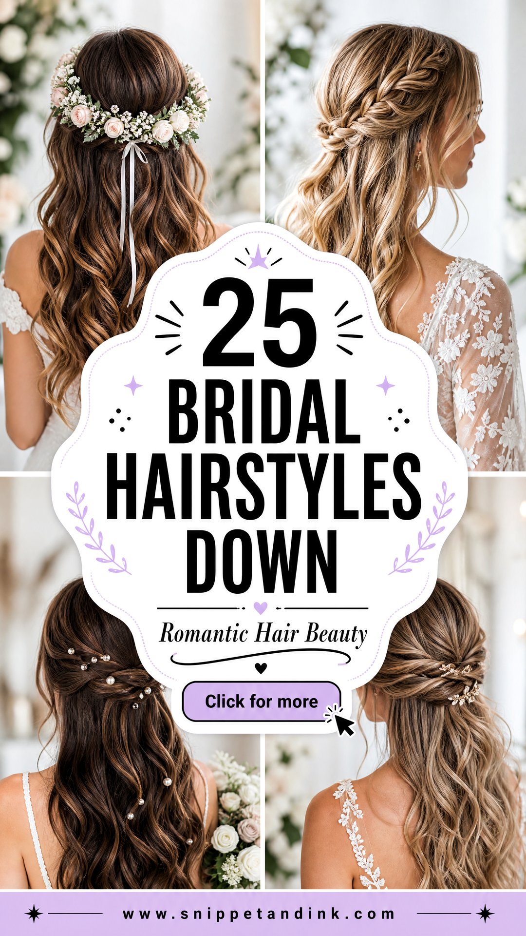 25 Bridal Hairstyles Down for Romantic Wedding Beauty - 25 Bridal Hairstyles Down for Romantic Wedding Beauty