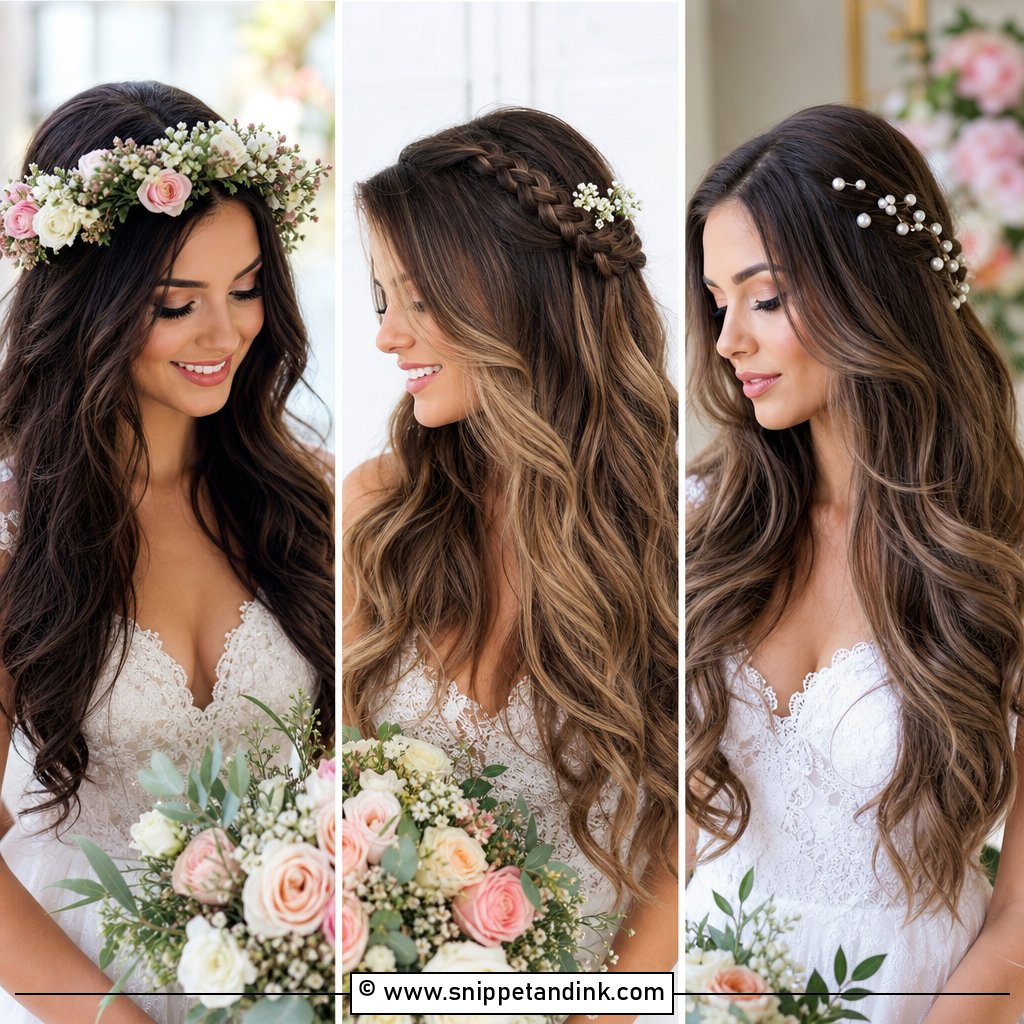 25 Bridal Hairstyles Down for Romantic Wedding Beauty