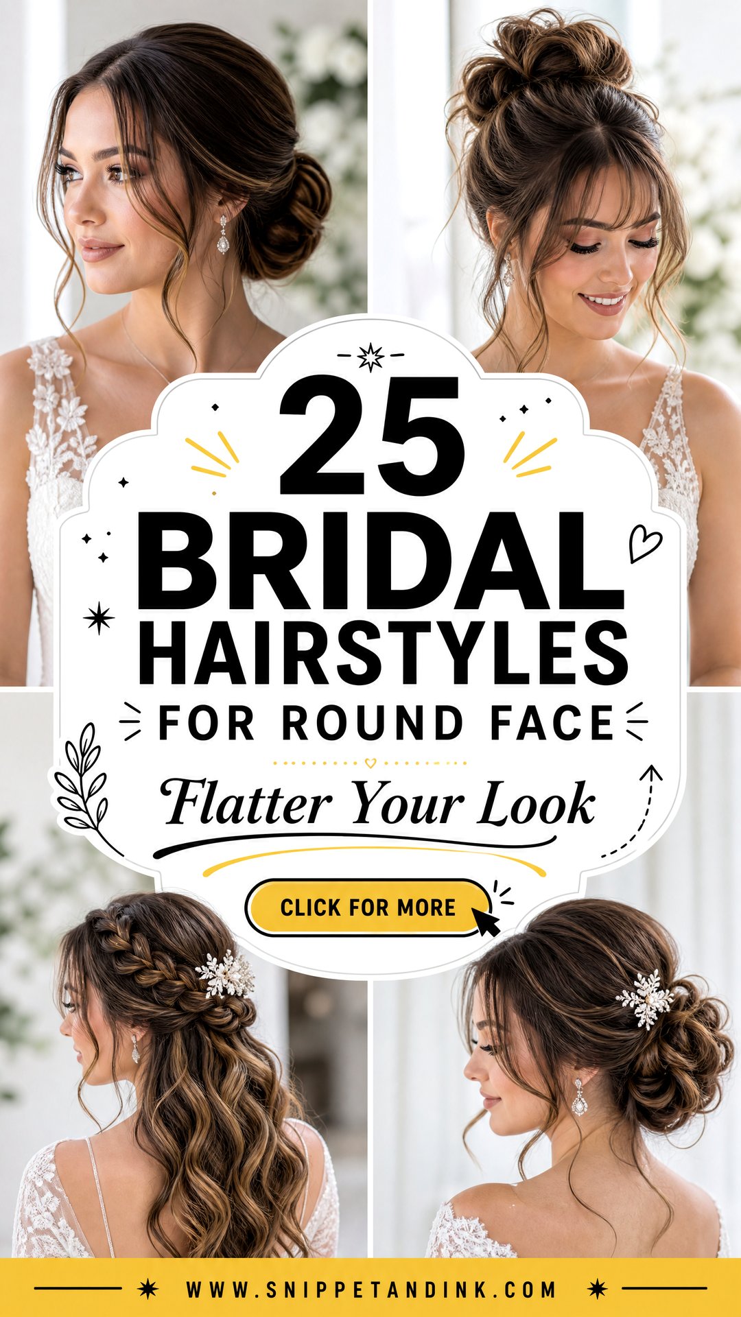 25 Bridal Hairstyles for Round Face to Flatter Your Look - 25 Bridal Hairstyles for Round Face to Flatter Your Look