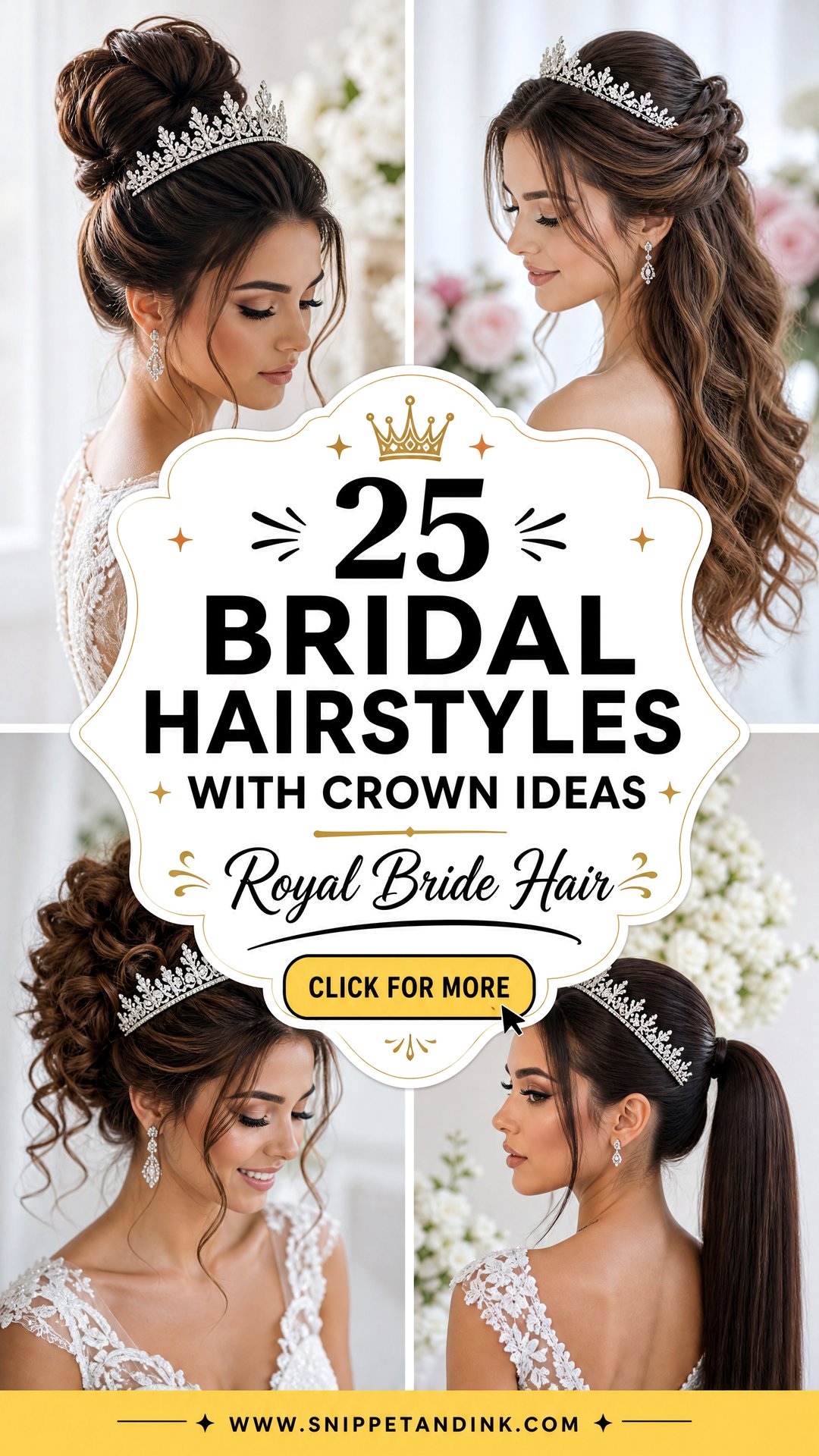 25 Bridal Hairstyles with Crown Royal Looks for Modern Brides - 25 Bridal Hairstyles with Crown: Royal Looks for Modern Brides
