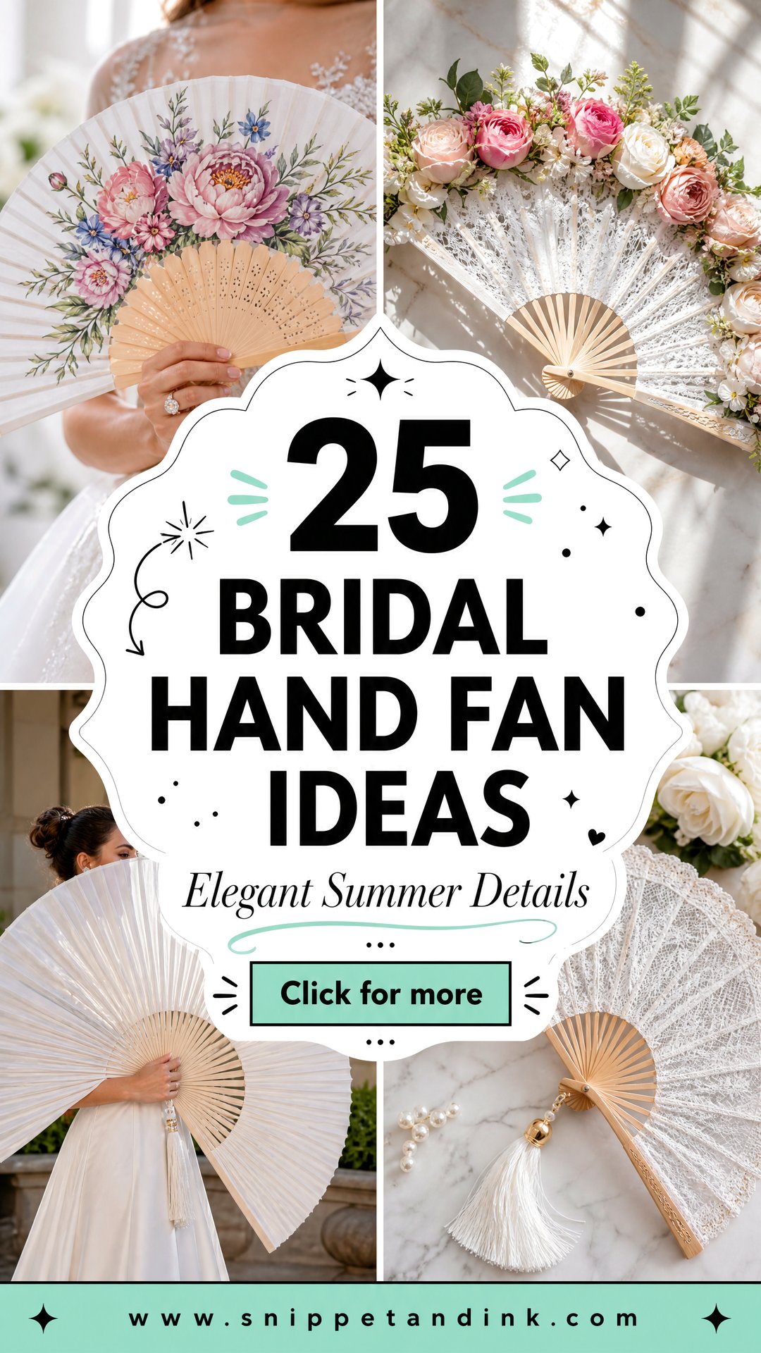 25 Bridal Hand Fan Ideas for Elegant Summer Wedding Style - 25 Bridal Hand Fan Ideas for Elegant Summer Wedding Style