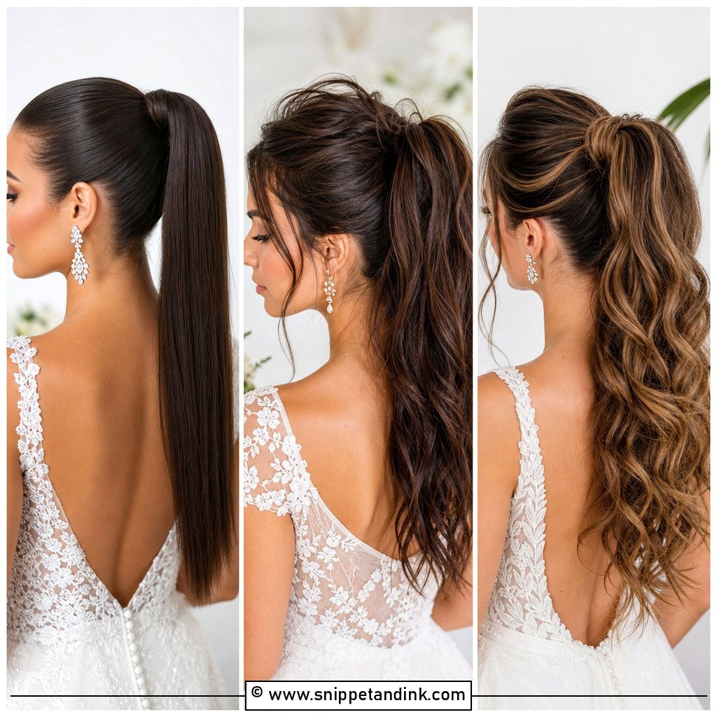 25 Bridal High Ponytail Ideas for Modern Wedding Glam