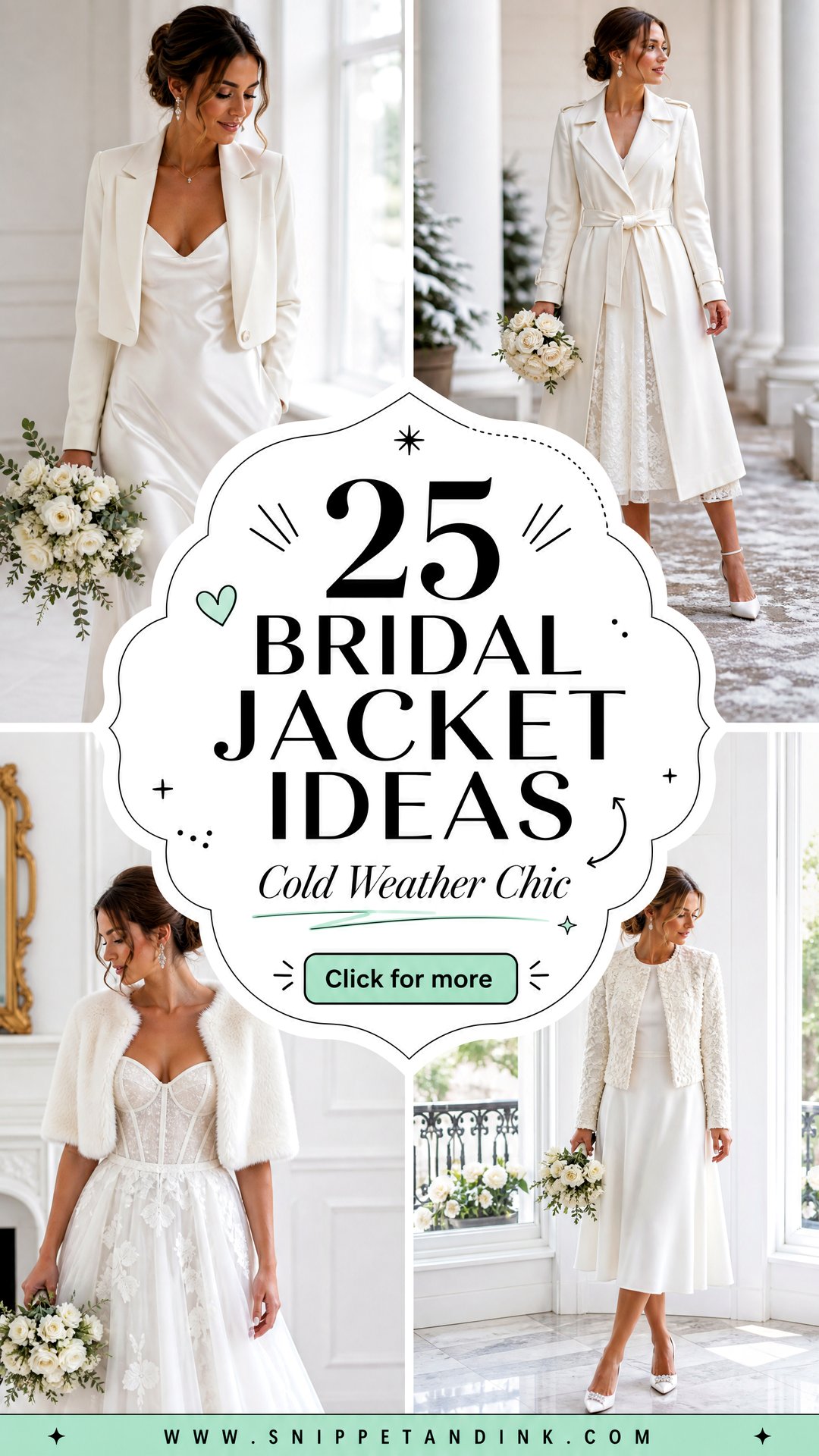 25 Bridal Jacket Ideas for Stylish Cold-Weather Brides - 25 Bridal Jacket Ideas for Stylish Cold-Weather Brides