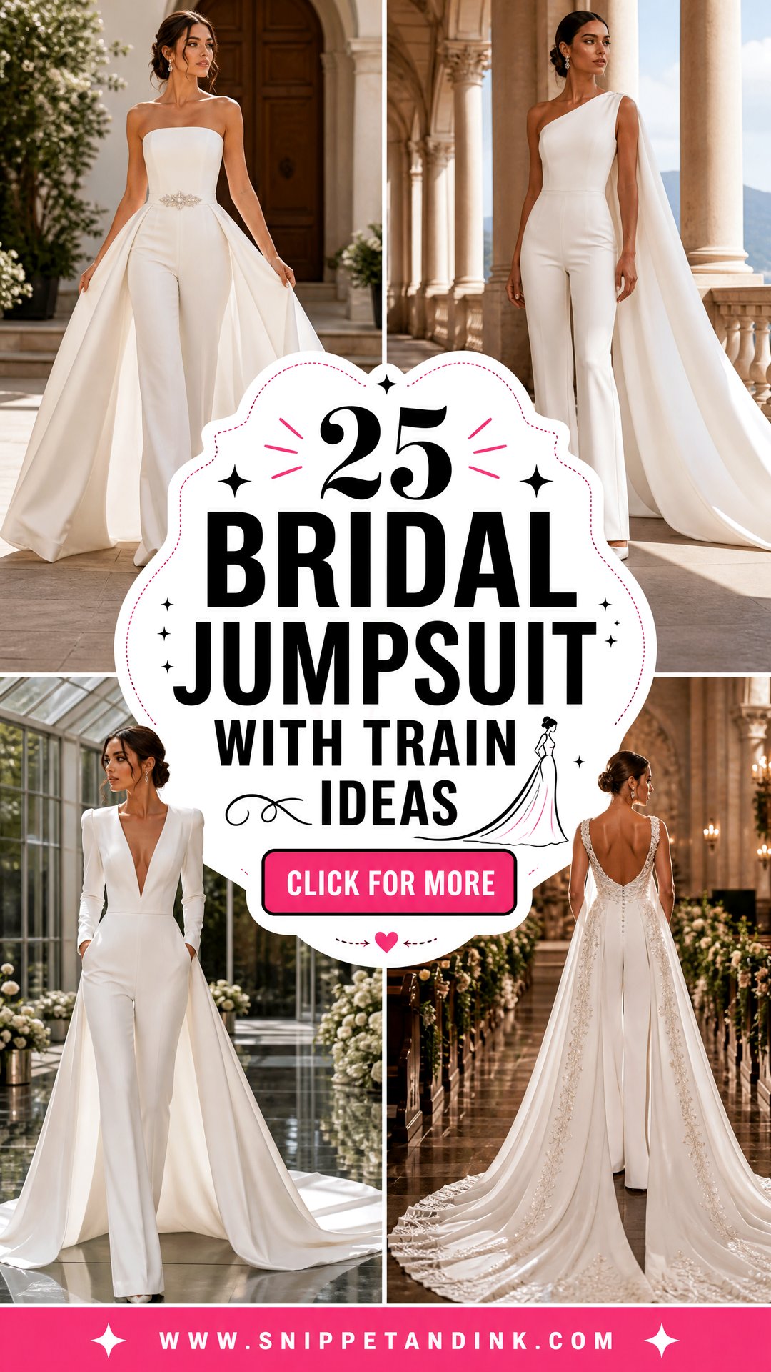 25 Bridal Jumpsuit with Train Ideas for a Dramatic Entrance - 25 Bridal Jumpsuit with Train Ideas for a Dramatic Entrance