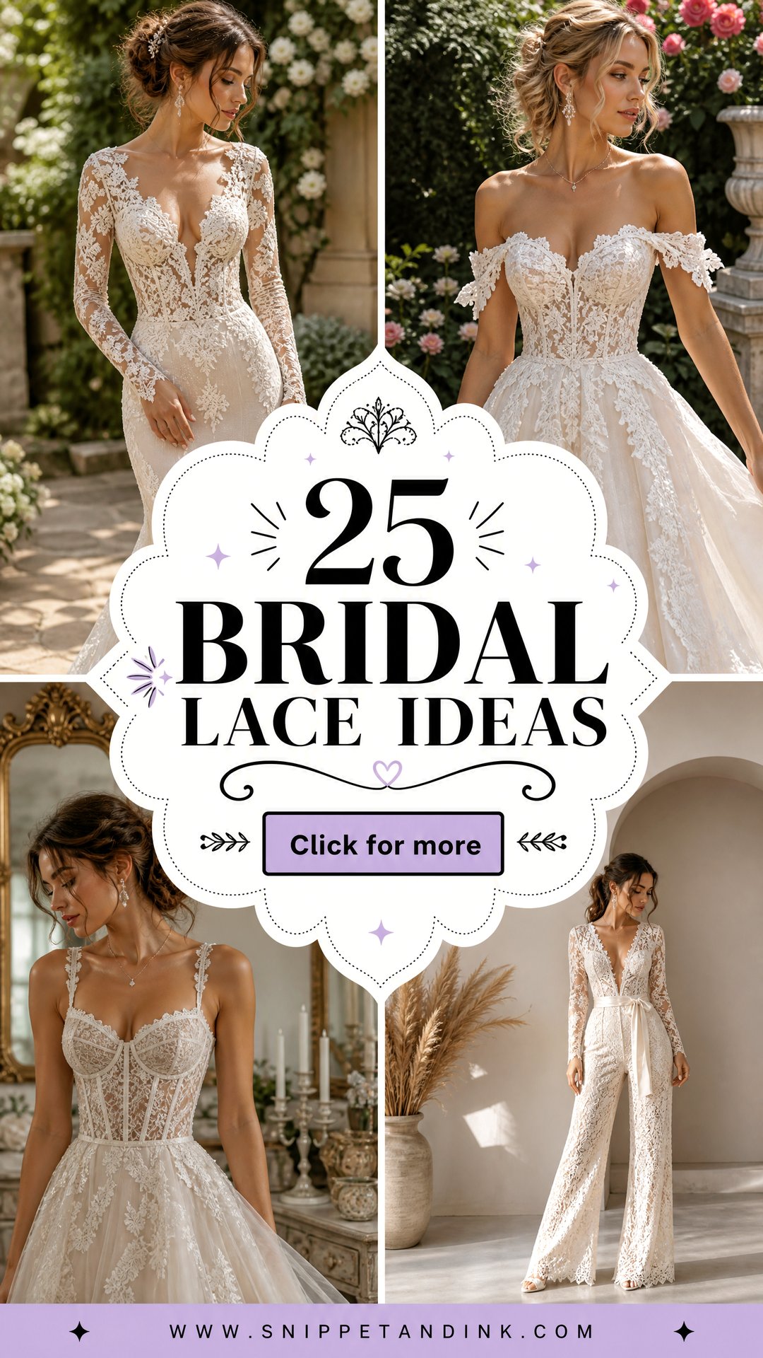 25 Bridal Lace Ideas for a Romantic Timeless Wedding Look - 25 Bridal Lace Ideas for a Romantic, Timeless Wedding Look