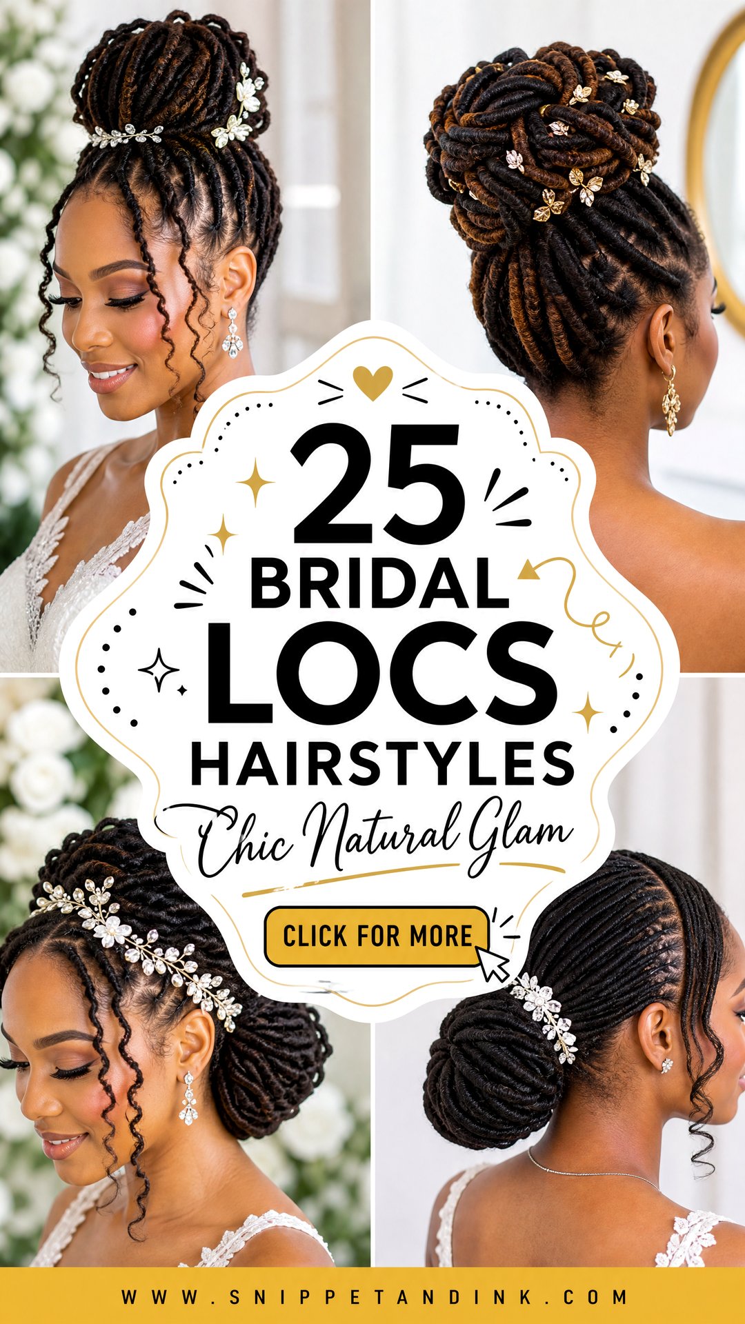 25 Bridal Locs Hairstyles for Chic Natural Wedding Glam - 25 Bridal Locs Hairstyles for Chic Natural Wedding Glam