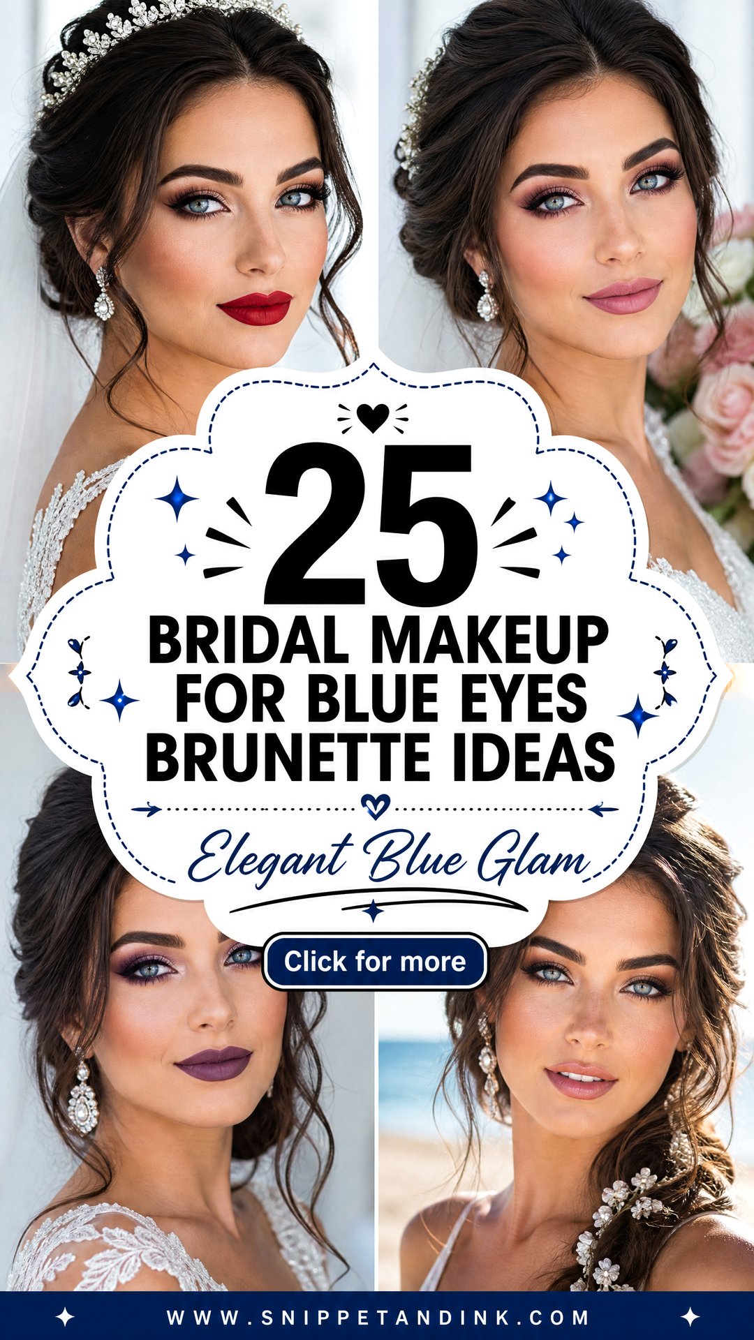 25 Bridal Makeup for Blue Eyes Brunette Elegant Glam Ideas - 25 Bridal Makeup for Blue Eyes Brunette: Elegant Glam Ideas