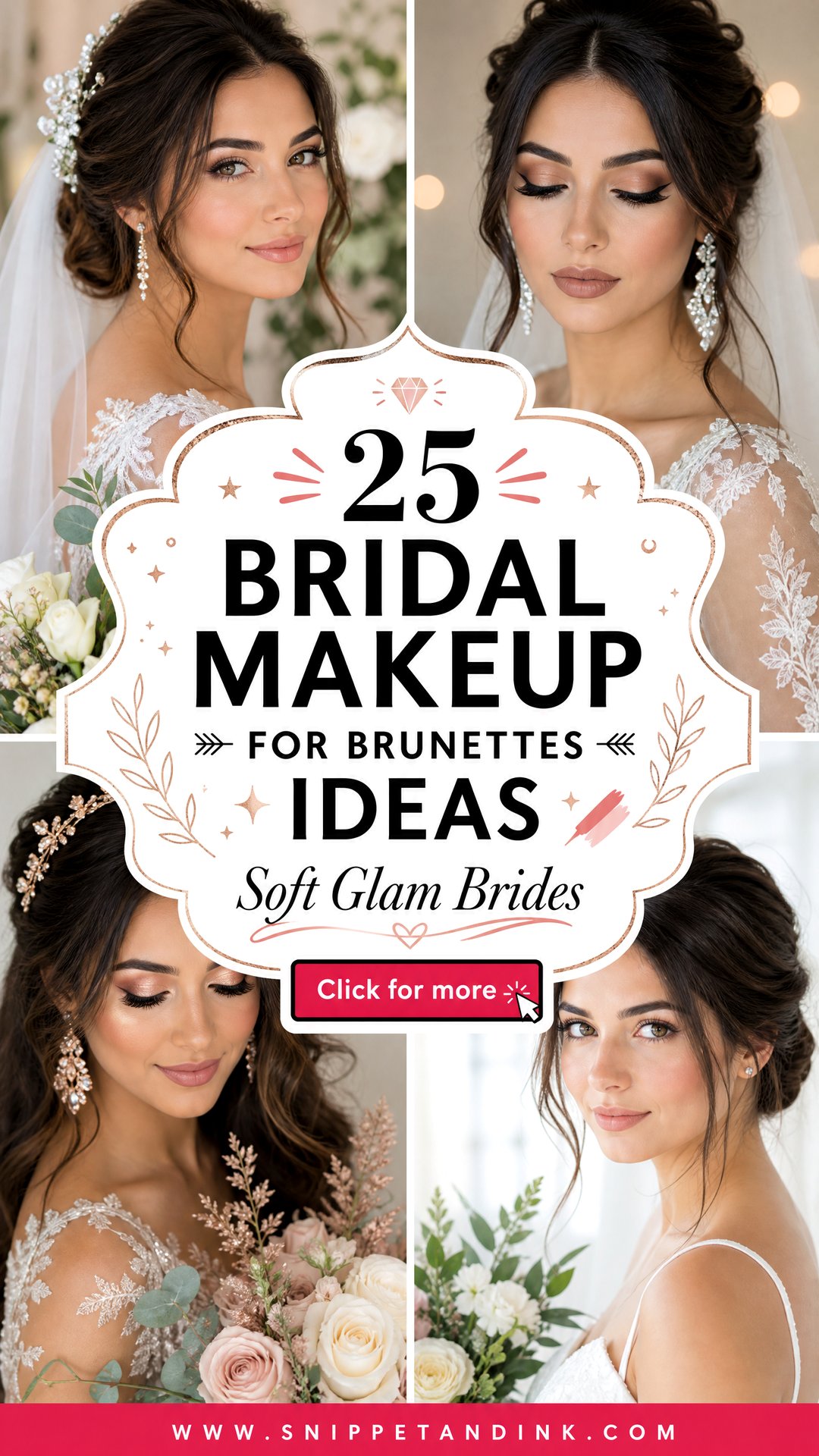 25 Bridal Makeup for Brunettes Soft Glam Ideas for Brides - 25 Bridal Makeup for Brunettes: Soft Glam Ideas for Brides
