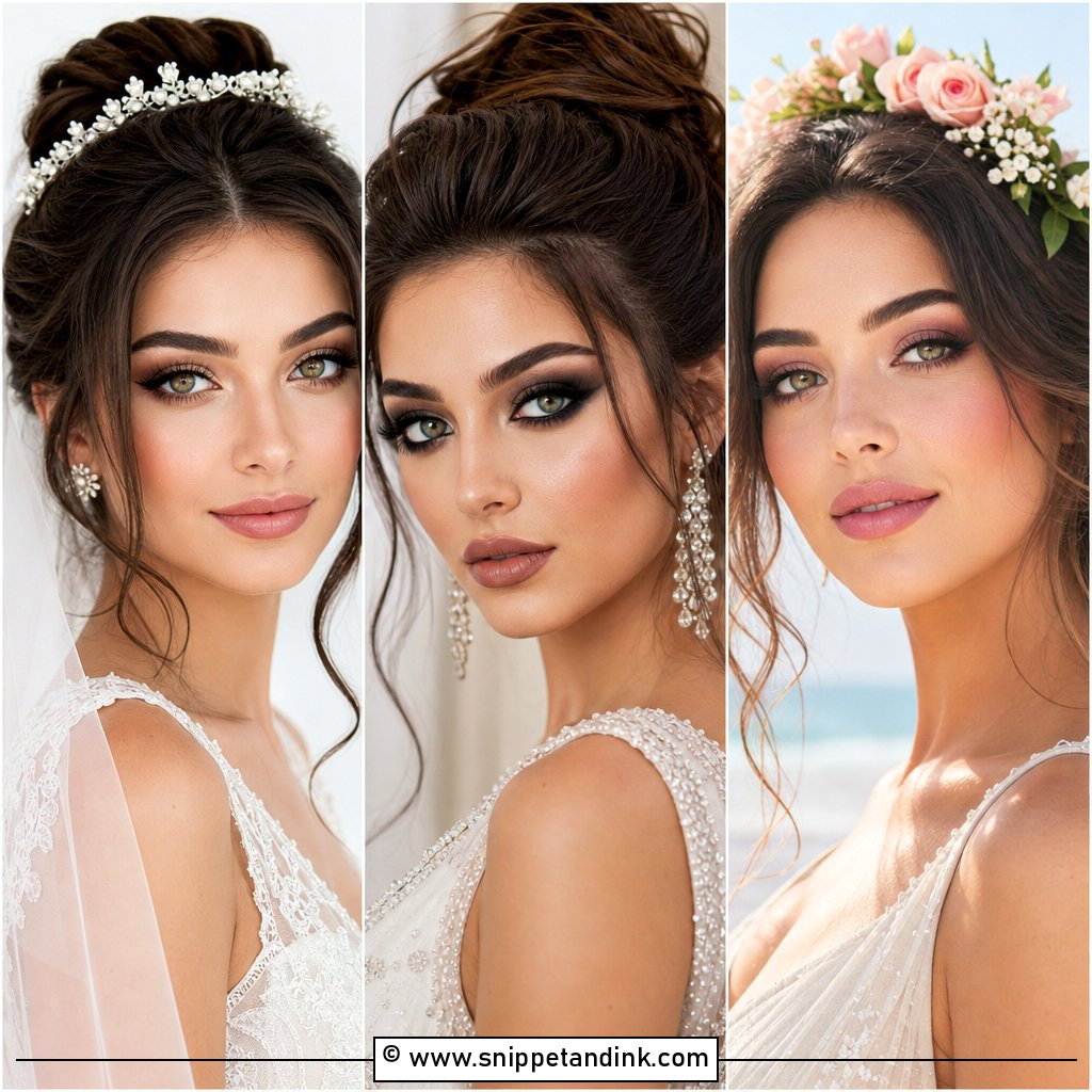 25 Bridal Makeup for Green Eyes Brunette Stunning Ideas
