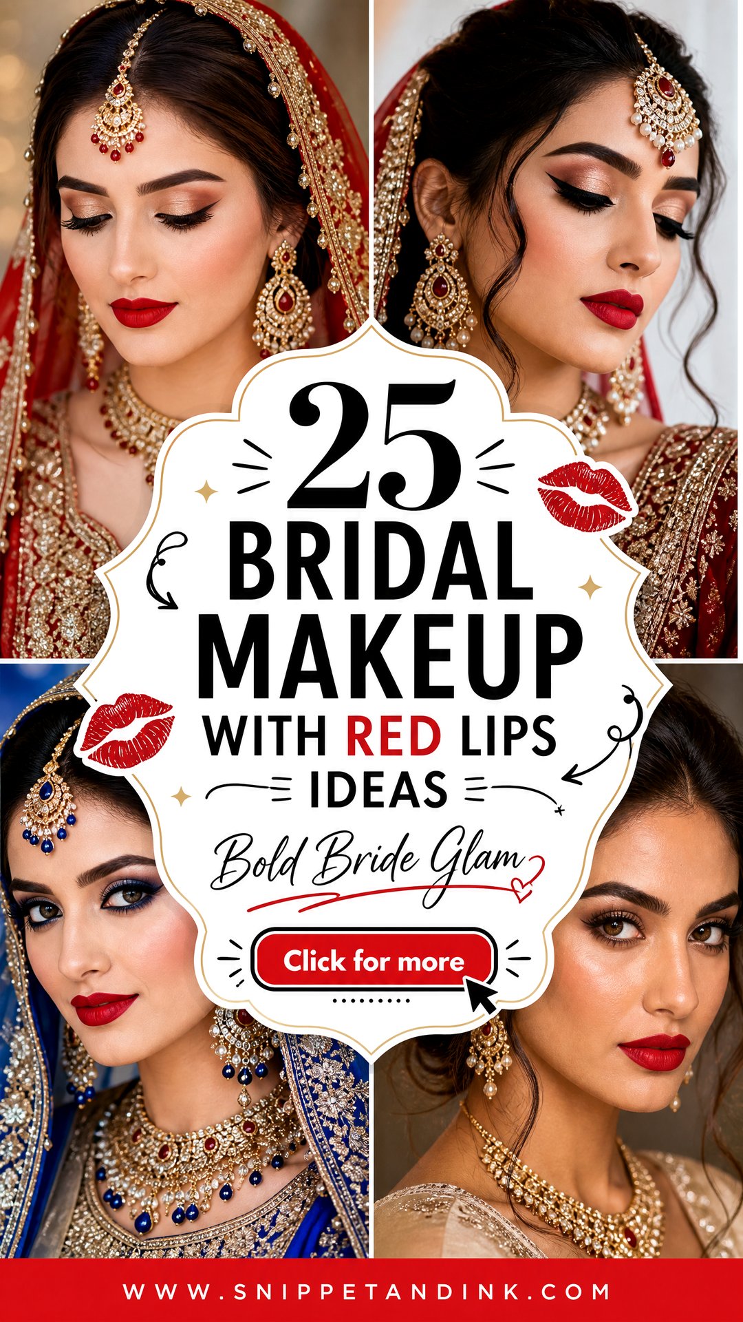 25 Bridal Makeup with Red Lips Bold Looks for Modern Brides - 25 Bridal Makeup with Red Lips: Bold Looks for Modern Brides