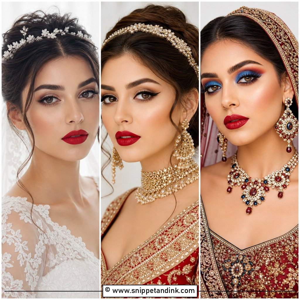 25 Bridal Makeup with Red Lips Bold Looks for Modern Brides