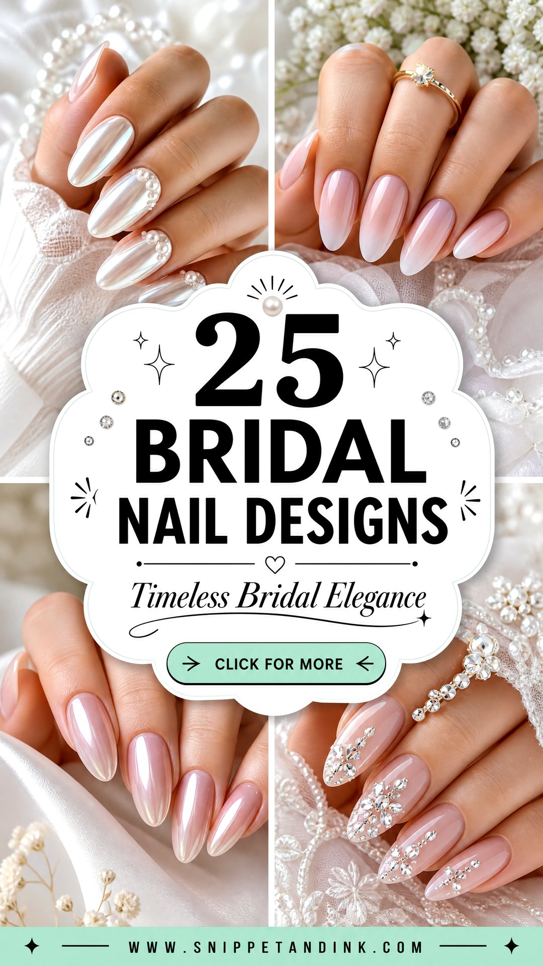 25 Bridal Nail Designs Brides Need for Timeless Elegance - 25 Bridal Nail Designs Brides Need for Timeless Elegance
