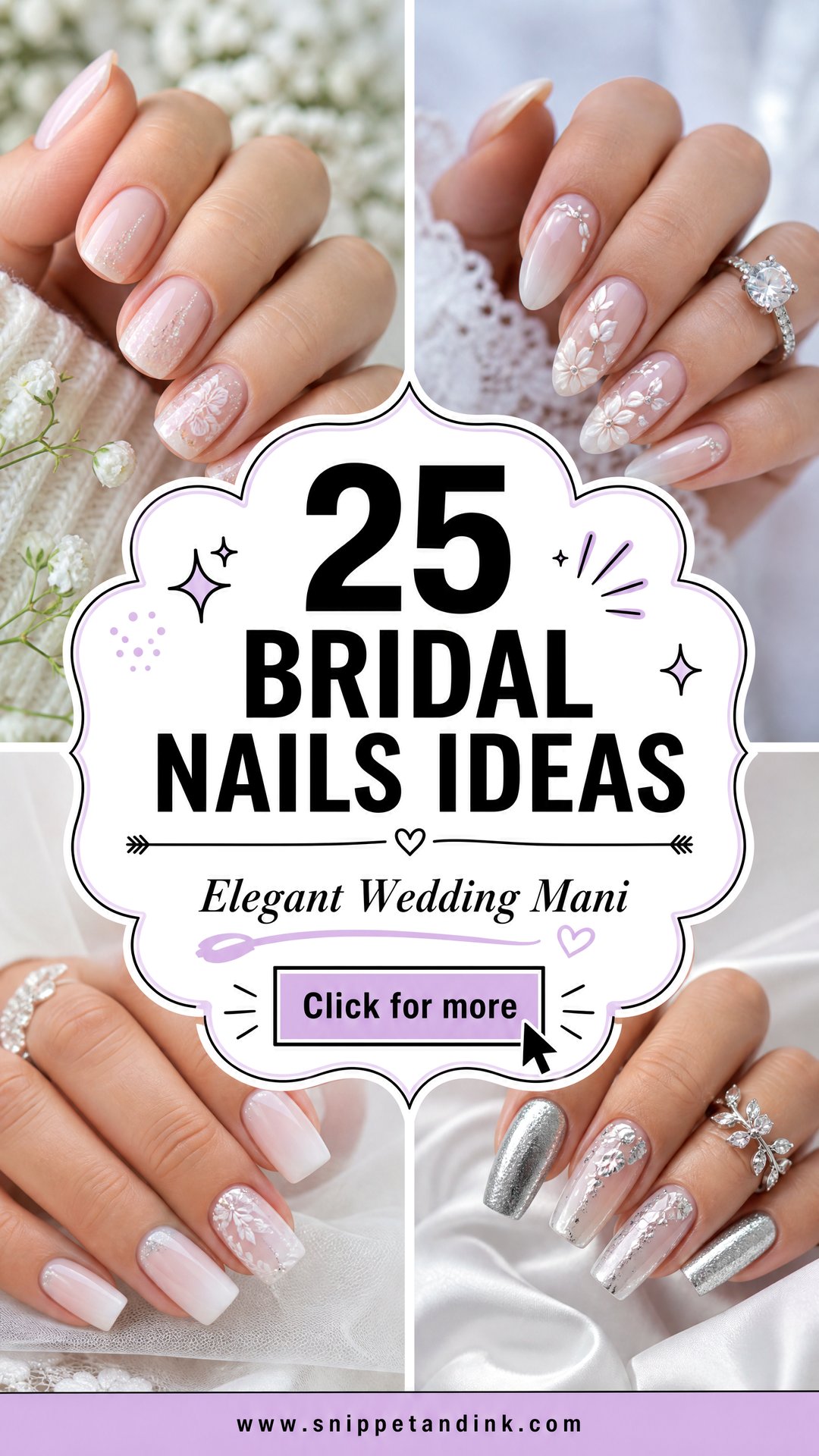25 Bridal Nails Ideas for Elegant Wedding Manicure Inspo - 25 Bridal Nails Ideas for Elegant Wedding Manicure Inspo