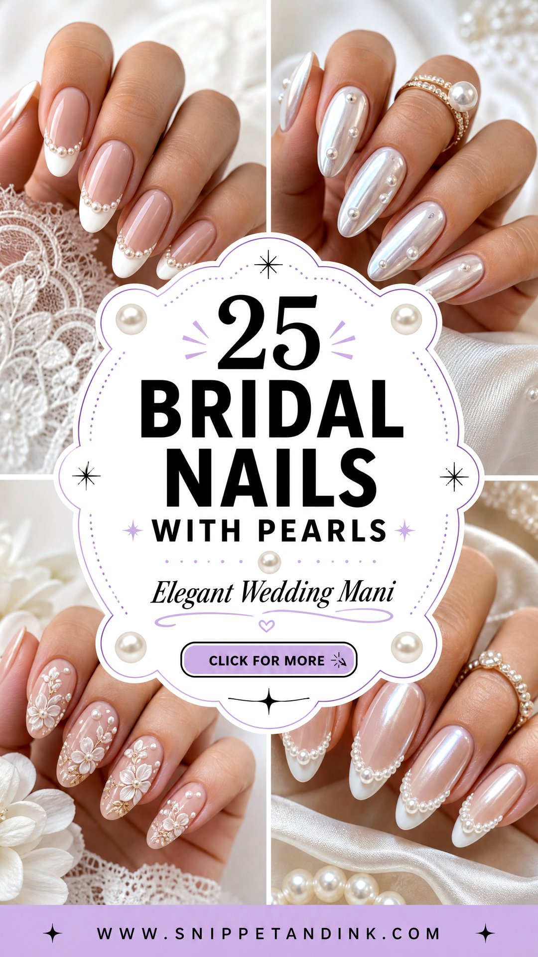 25 Bridal Nails with Pearls for an Elegant Wedding Mani - 25 Bridal Nails with Pearls for an Elegant Wedding Mani