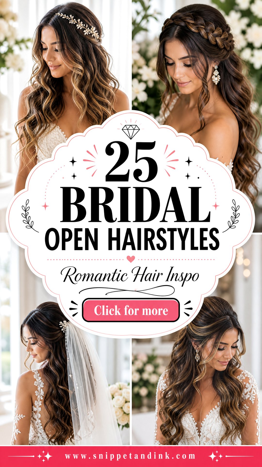 25 Bridal Open Hairstyles for Romantic Wedding-Day Hair - 25 Bridal Open Hairstyles for Romantic Wedding-Day Hair