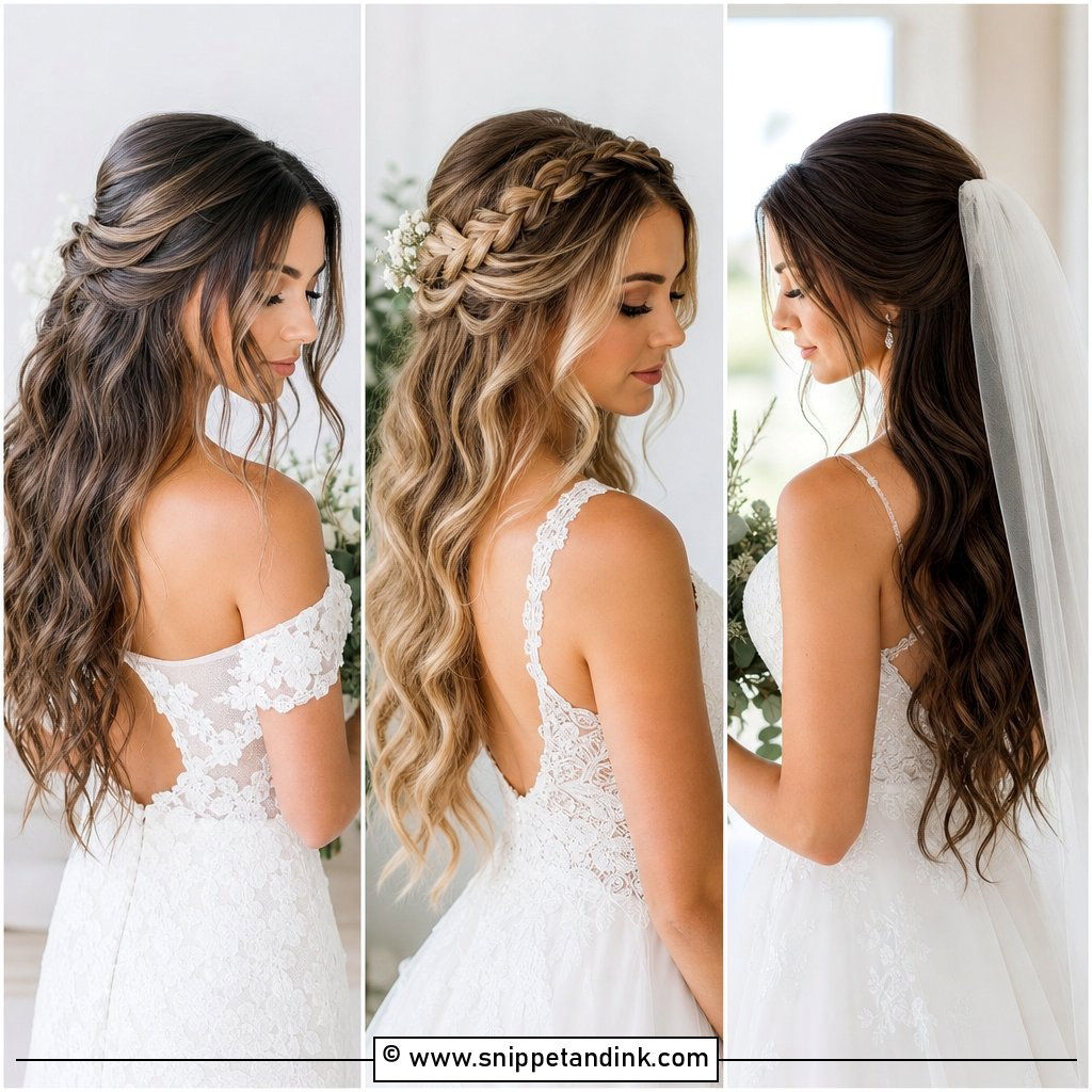 25 Bridal Open Hairstyles for Romantic Wedding-Day Hair