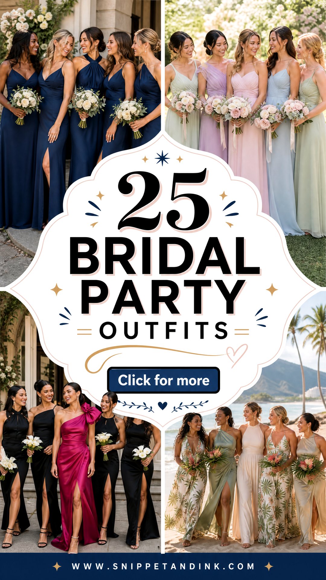 25 Bridal Party Outfits for a Stylish Coordinated Wedding - 25 Bridal Party Outfits for a Stylish, Coordinated Wedding