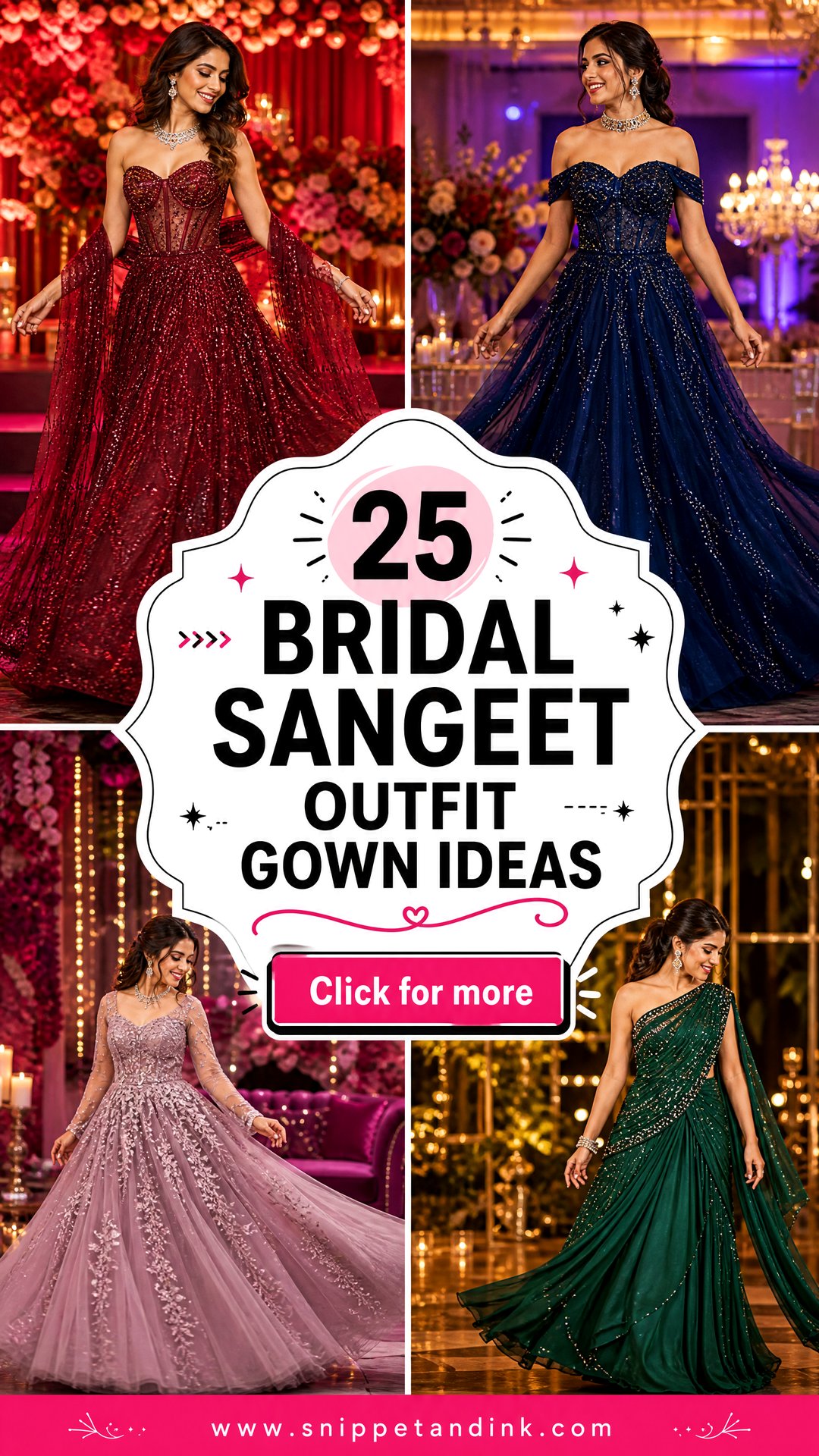 25 Bridal Sangeet Outfit Gown Ideas for a Glamorous Night - 25 Bridal Sangeet Outfit Gown Ideas for a Glamorous Night