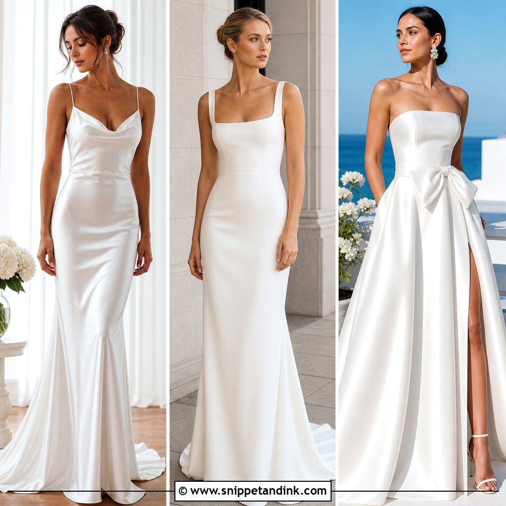 25 Bridal Satin Dress Style Ideas