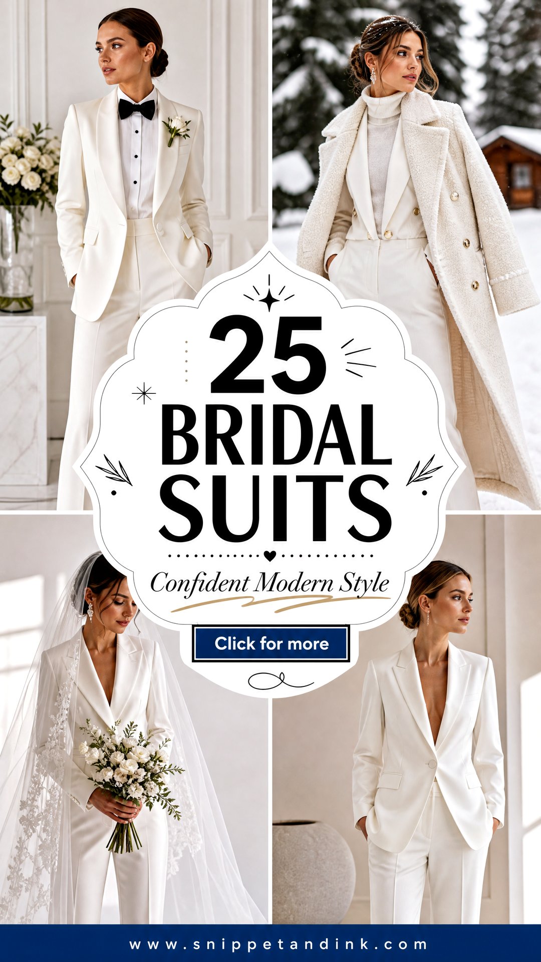 25 Bridal Suits for Chic Confident Modern Wedding Style - 25 Bridal Suits for Chic, Confident Modern Wedding Style
