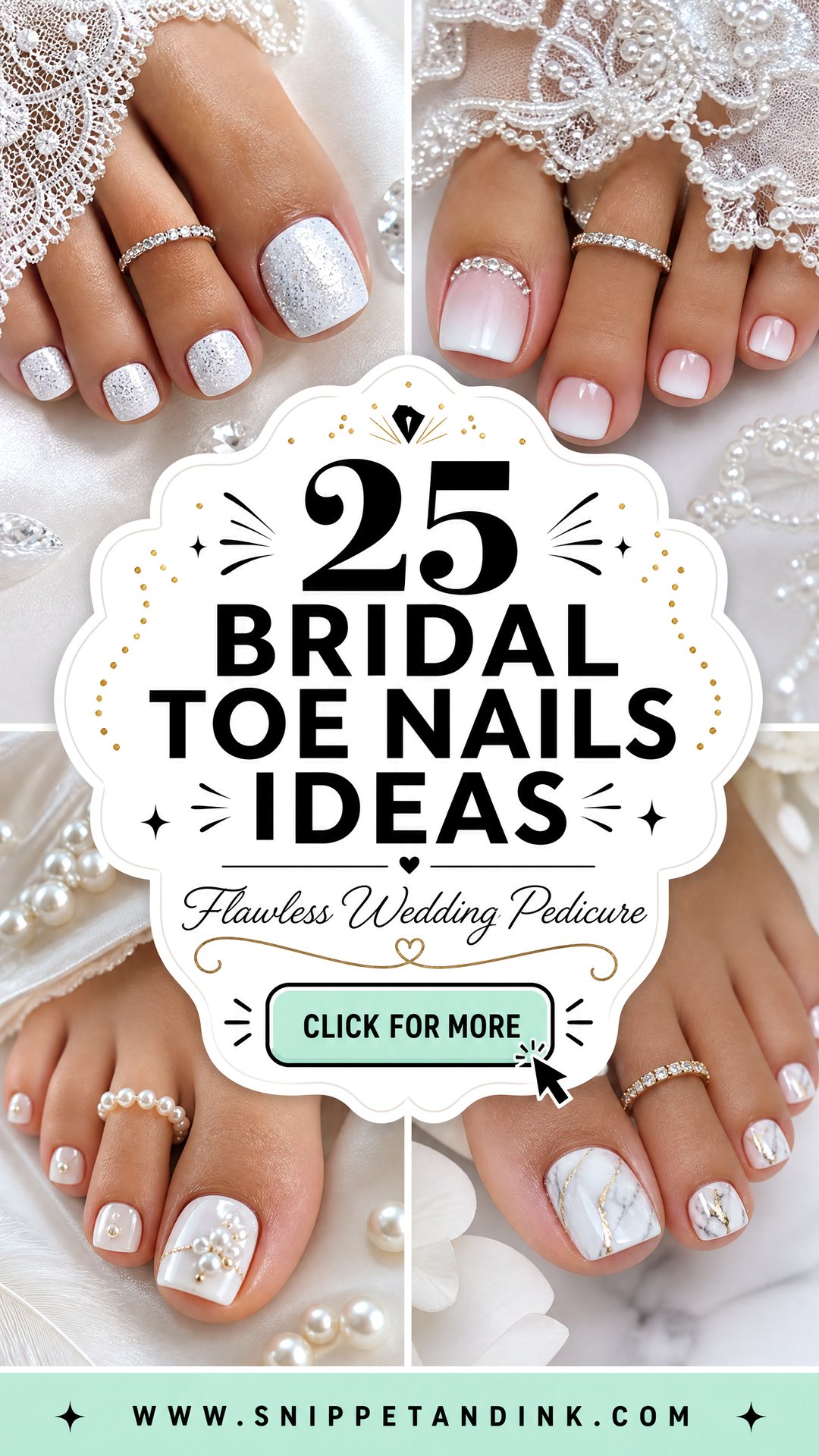 25 Bridal Toe Nails Ideas for a Flawless Wedding Pedicure - 25 Bridal Toe Nails Ideas for a Flawless Wedding Pedicure