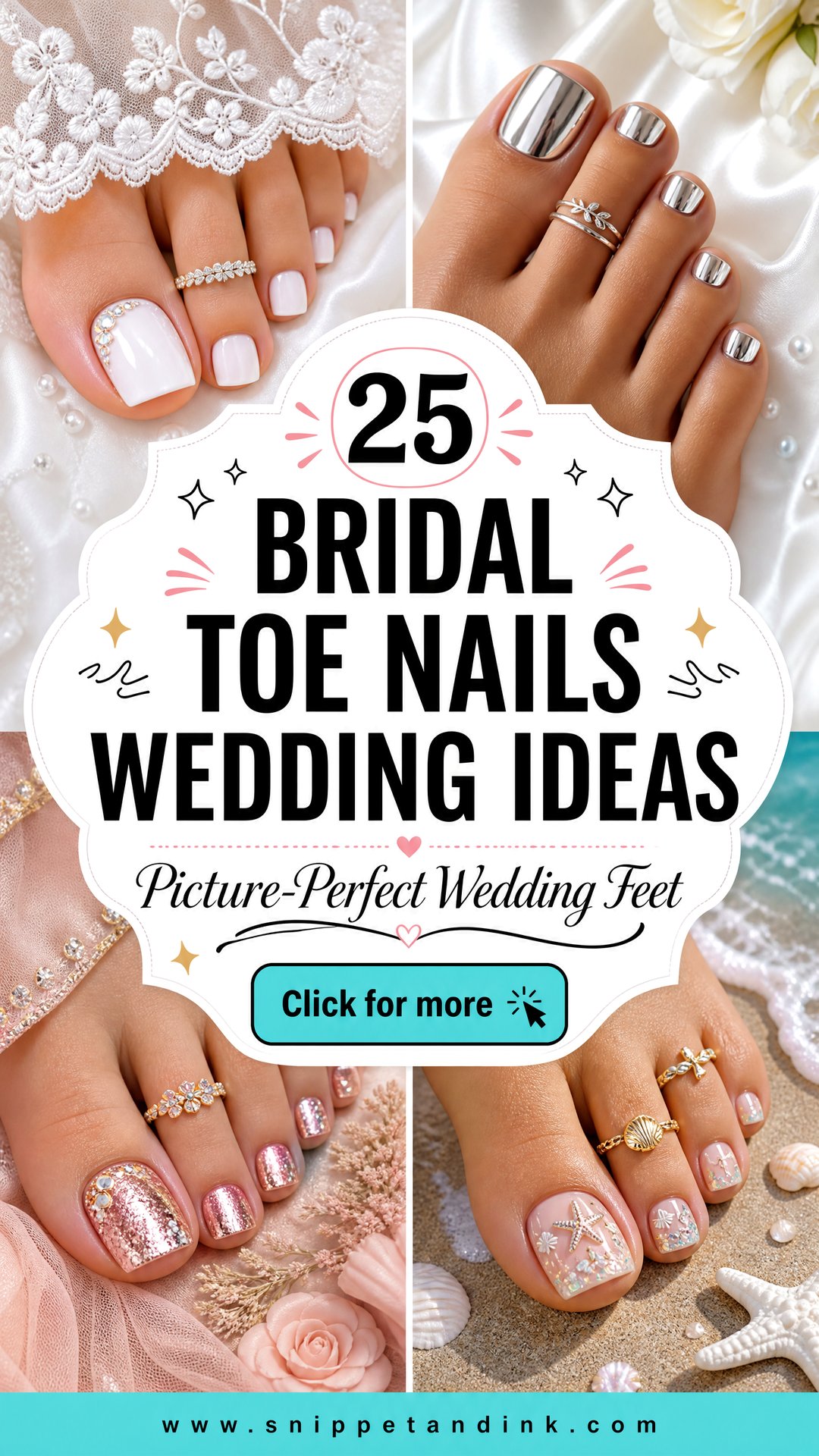 25 Bridal Toe Nails Wedding Ideas for Picture-Perfect Feet - 25 Bridal Toe Nails Wedding Ideas for Picture-Perfect Feet