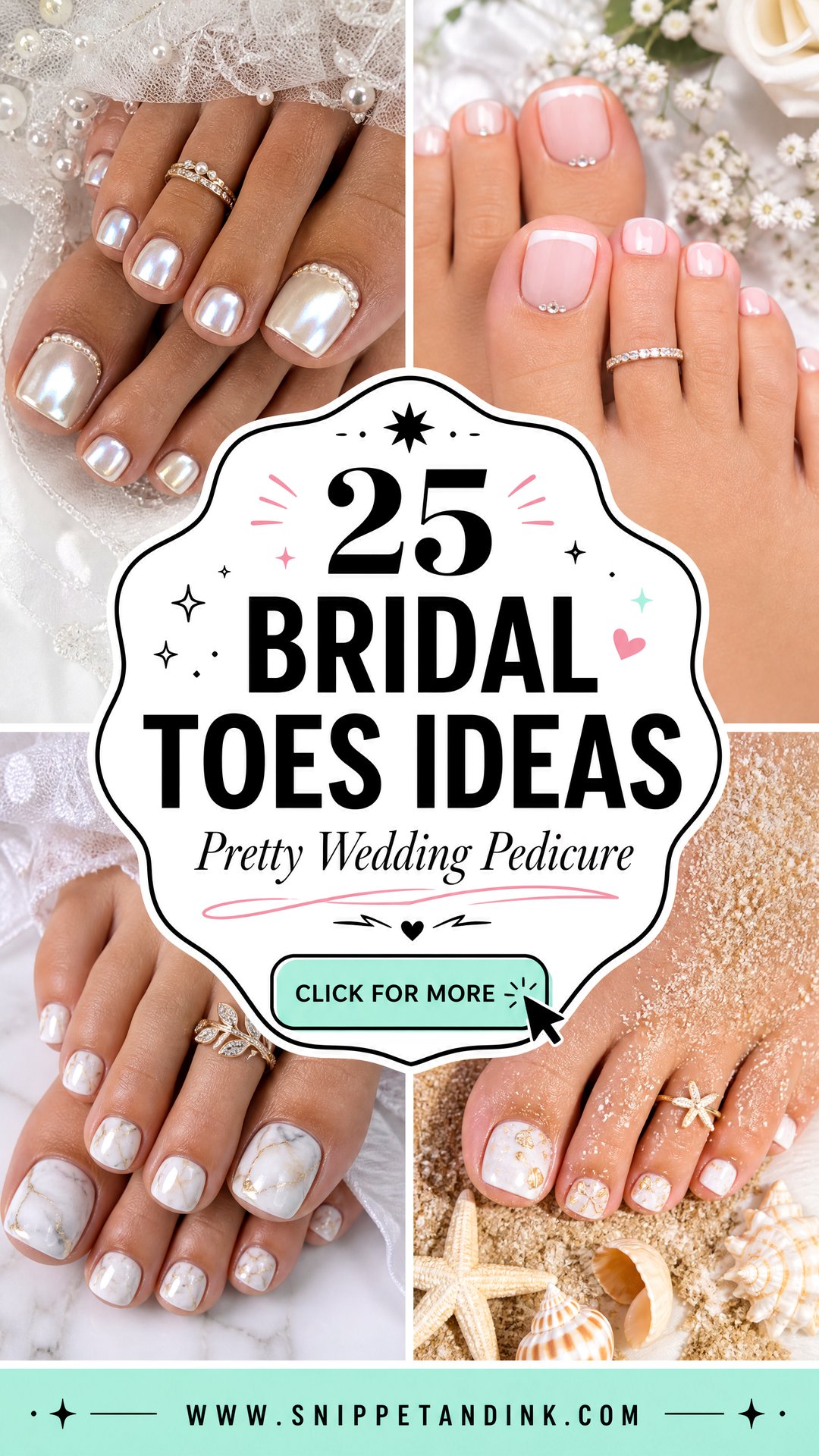 25 Bridal Toes Ideas for a Pretty Wedding Pedicure - 25 Bridal Toes Ideas for a Pretty Wedding Pedicure