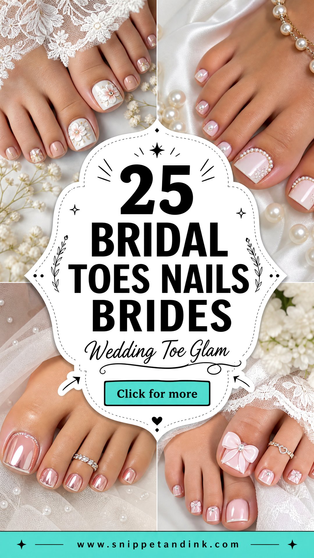 25 Bridal Toes Nails Brides Will Love for Wedding Glam - 25 Bridal Toes Nails Brides Will Love for Wedding Glam