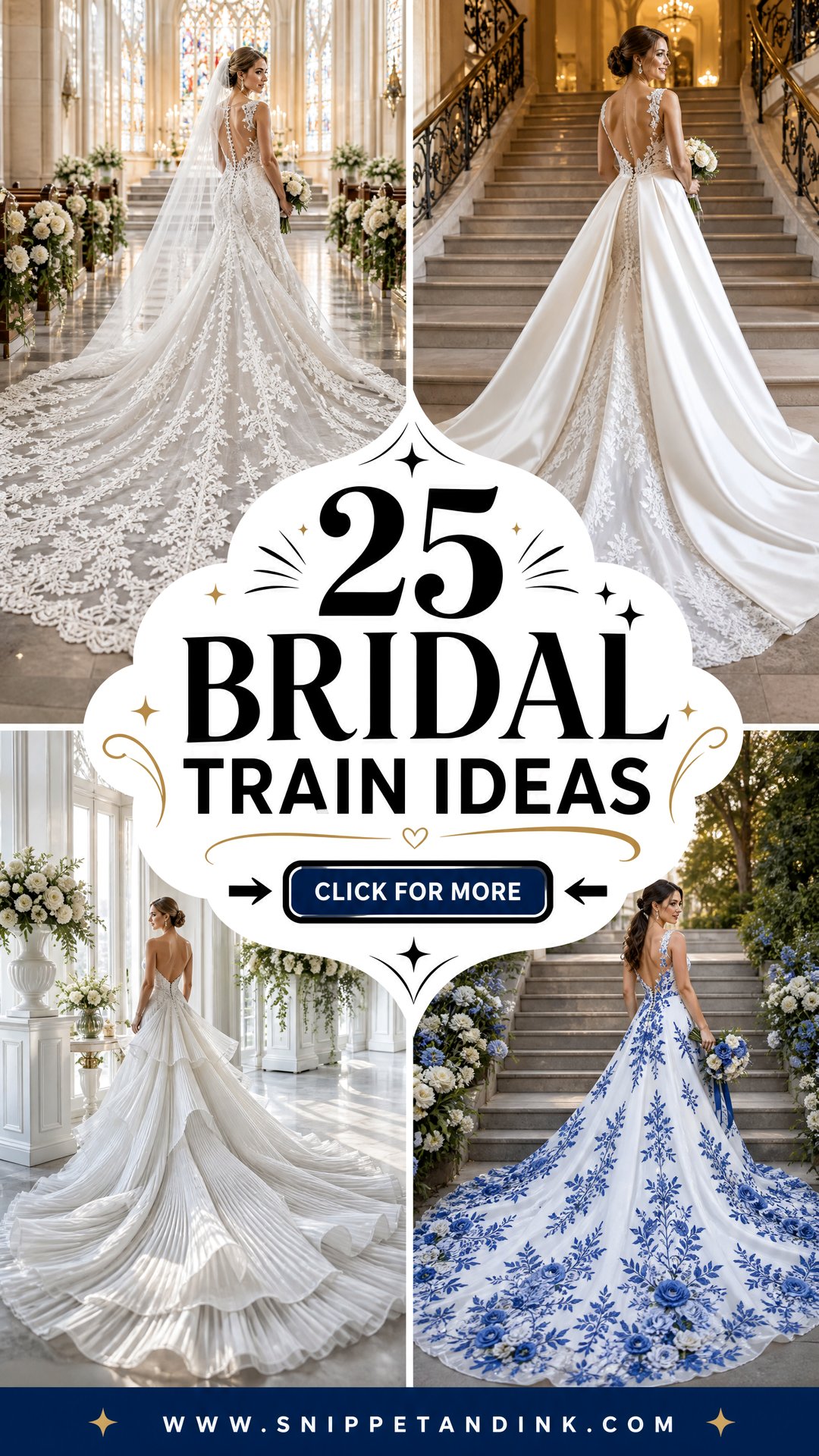 25 Bridal Train Ideas for a Dramatic Wedding-Day Entrance - 25 Bridal Train Ideas for a Dramatic Wedding-Day Entrance
