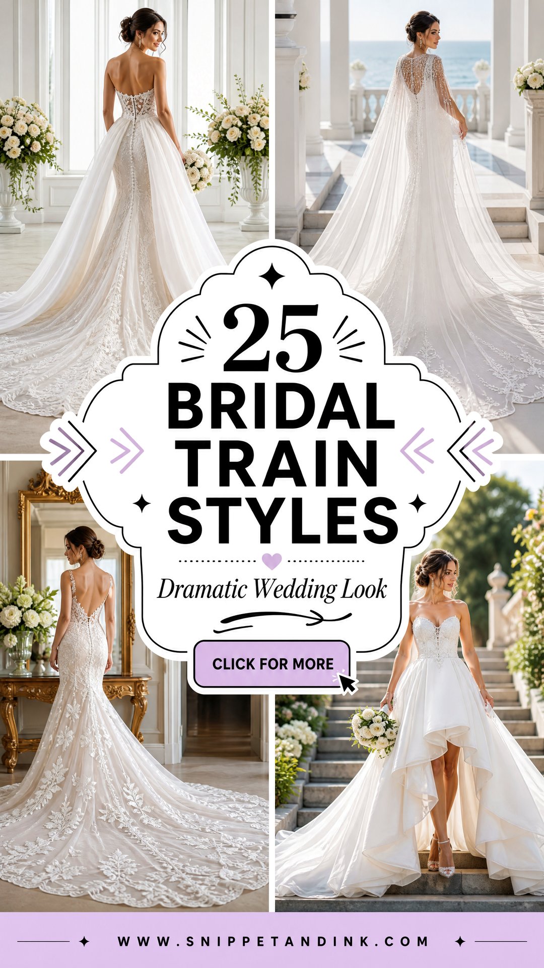 25 Bridal Train Styles for a Dramatic Wedding Look Today - 25 Bridal Train Styles for a Dramatic Wedding Look Today