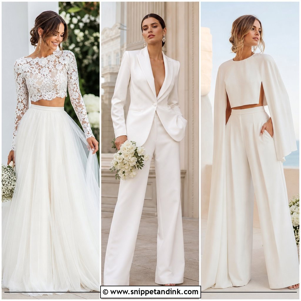 25 Bridal Two Piece Set Ideas for Effortless Modern Wedding Style