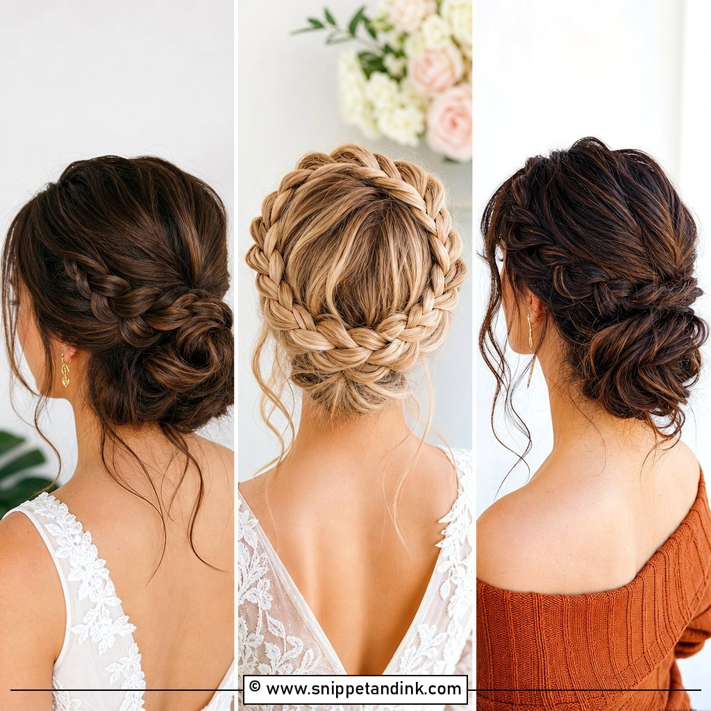 25 Bridal Updos for Medium Hair for Effortless Elegance