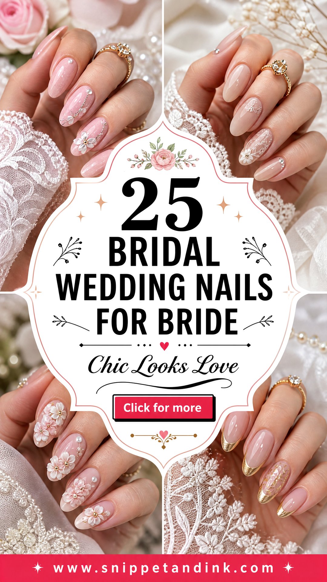 25 Bridal Wedding Nails for Bride Chic Looks to Love - 25 Bridal Wedding Nails for Bride: Chic Looks to Love