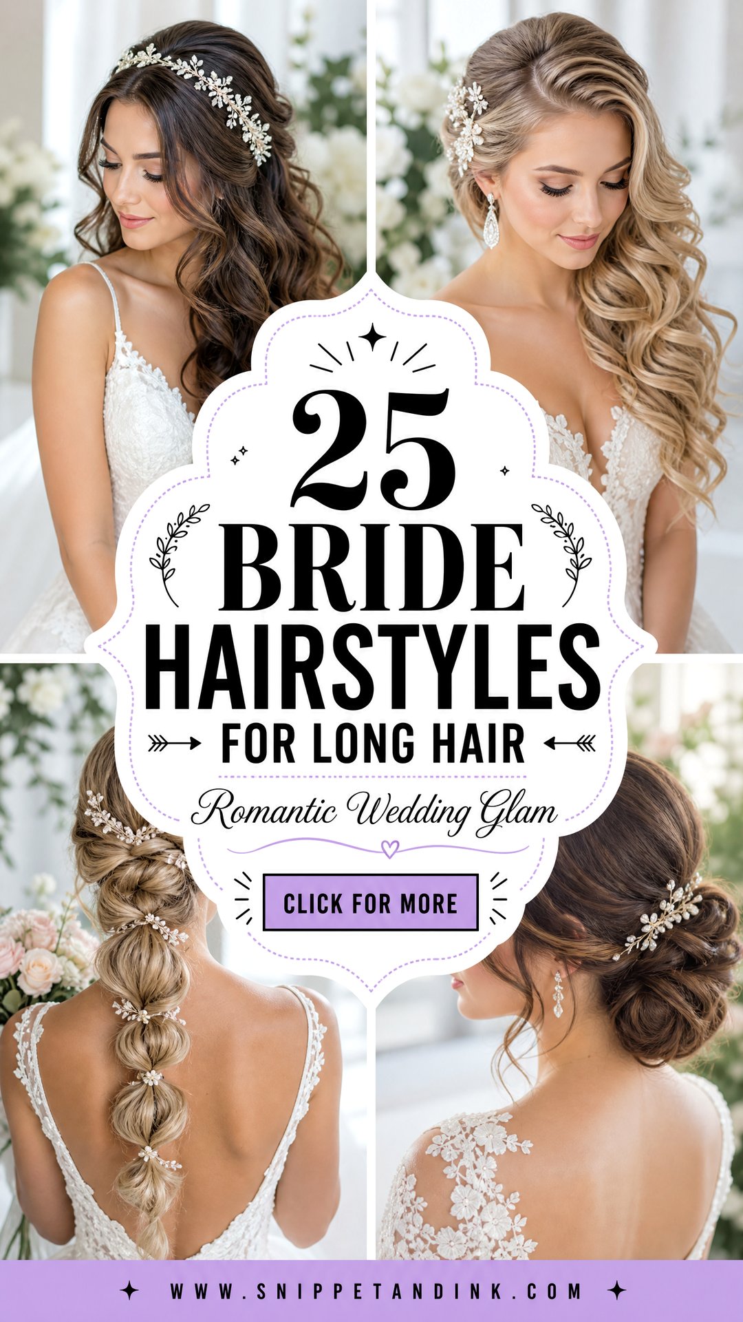 25 Bride Hairstyles for Long Hair for Romantic Wedding Glam - 25 Bride Hairstyles for Long Hair for Romantic Wedding Glam