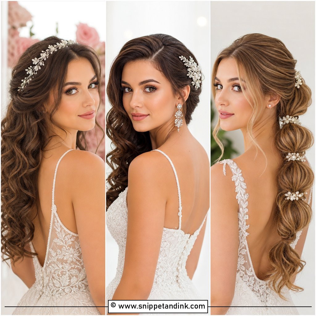 25 Bride Hairstyles for Long Hair for Romantic Wedding Glam