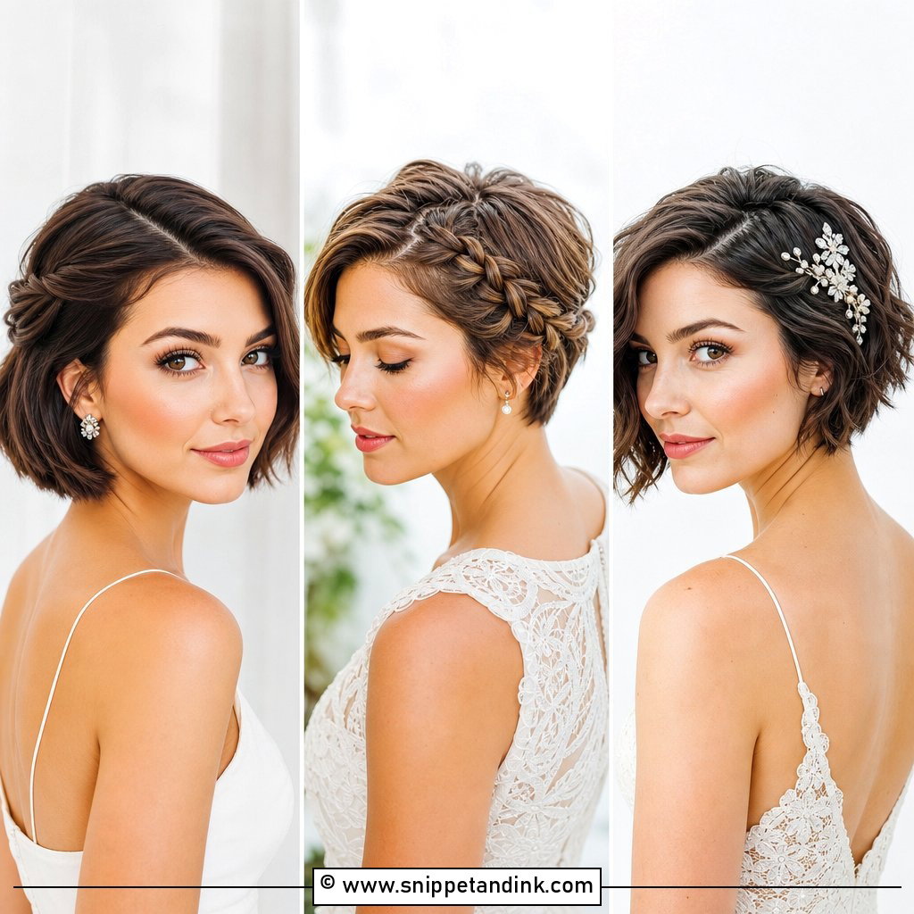 25 Bride Short Hairstyles for Chic Modern Wedding Looks