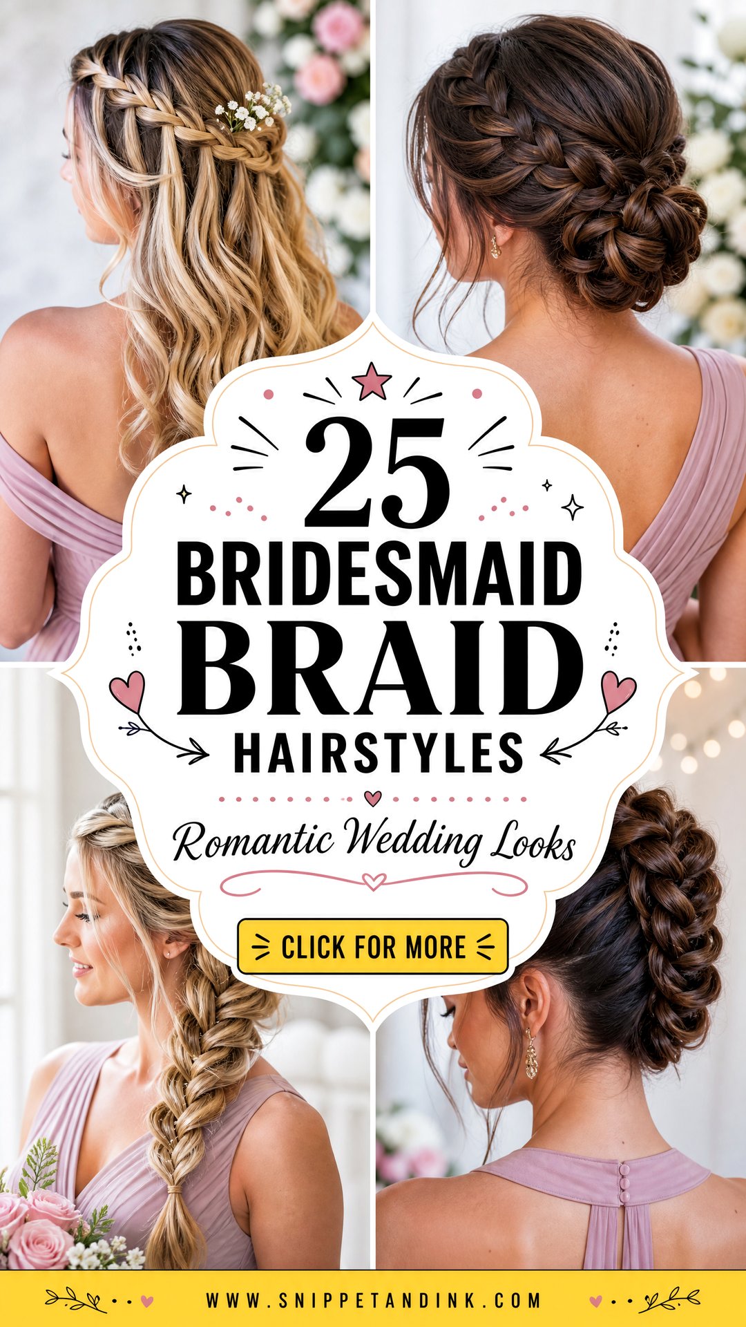 25 Bridesmaid Braid Hairstyles for Romantic Wedding Looks - 25 Bridesmaid Braid Hairstyles for Romantic Wedding Looks
