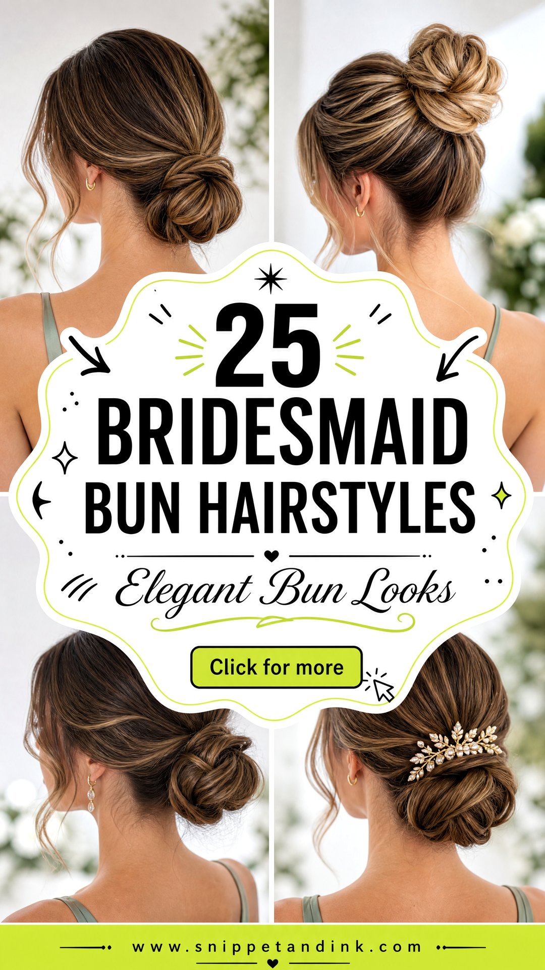 25 Bridesmaid Bun Hairstyles for Elegant Wedding Looks - 25 Bridesmaid Bun Hairstyles for Elegant Wedding Looks