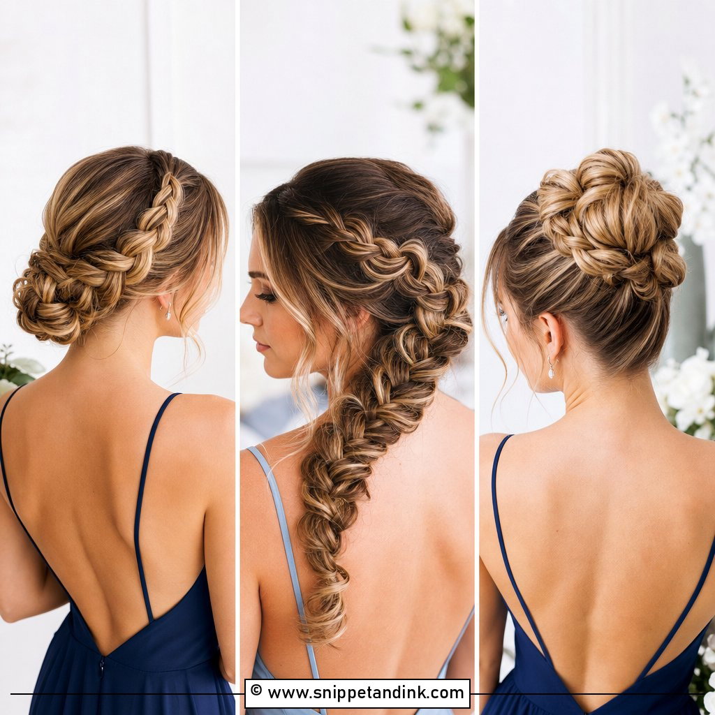 25 Bridesmaid Hair Braid Ideas for Romantic Wedding Style