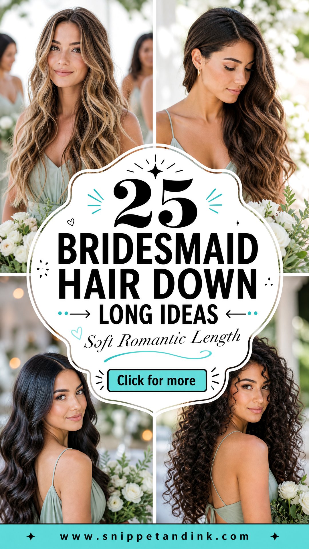 25 Bridesmaid Hair Down Long Ideas for Soft Romantic Looks - 25 Bridesmaid Hair Down Long Ideas for Soft Romantic Looks