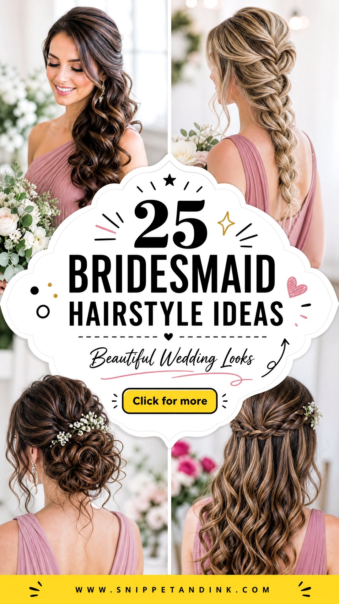 25 Bridesmaid Hairstyle Ideas for Beautiful Wedding Looks - 25 Bridesmaid Hairstyle Ideas for Beautiful Wedding Looks