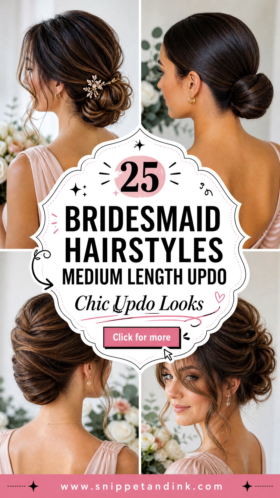 25 Bridesmaid Hairstyles Medium Length Updo Chic Looks - 25 Bridesmaid Hairstyles Medium Length Updo: Chic Looks